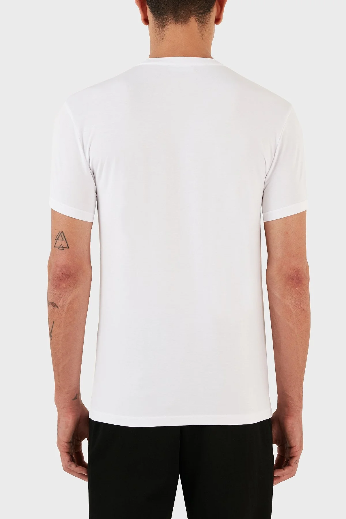 Emporio Armani Pamuklu Slim Fit Bisiklet Yaka Erkek T Shirt 111971 3F511 00010 BEYAZ - 2