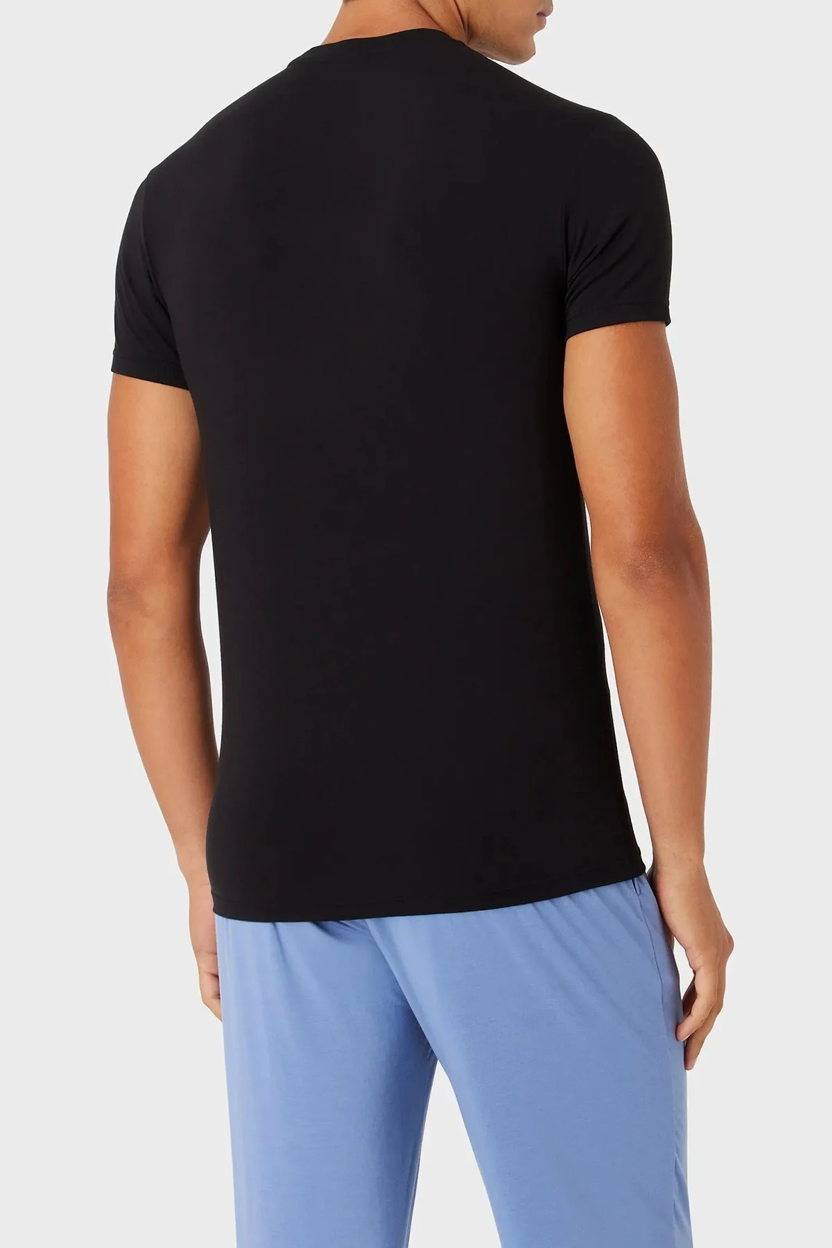 Emporio Armani Pamuklu Slim Fit Bisiklet Yaka Erkek T Shirt 111971 3F511 00020 SİYAH - 2