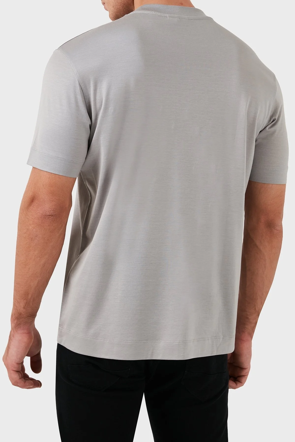 Emporio Armani Pamuklu Slim Fit Bisiklet Yaka Erkek T Shirt 3D1TA2 1JUVZ 06H1 GRİ - 2