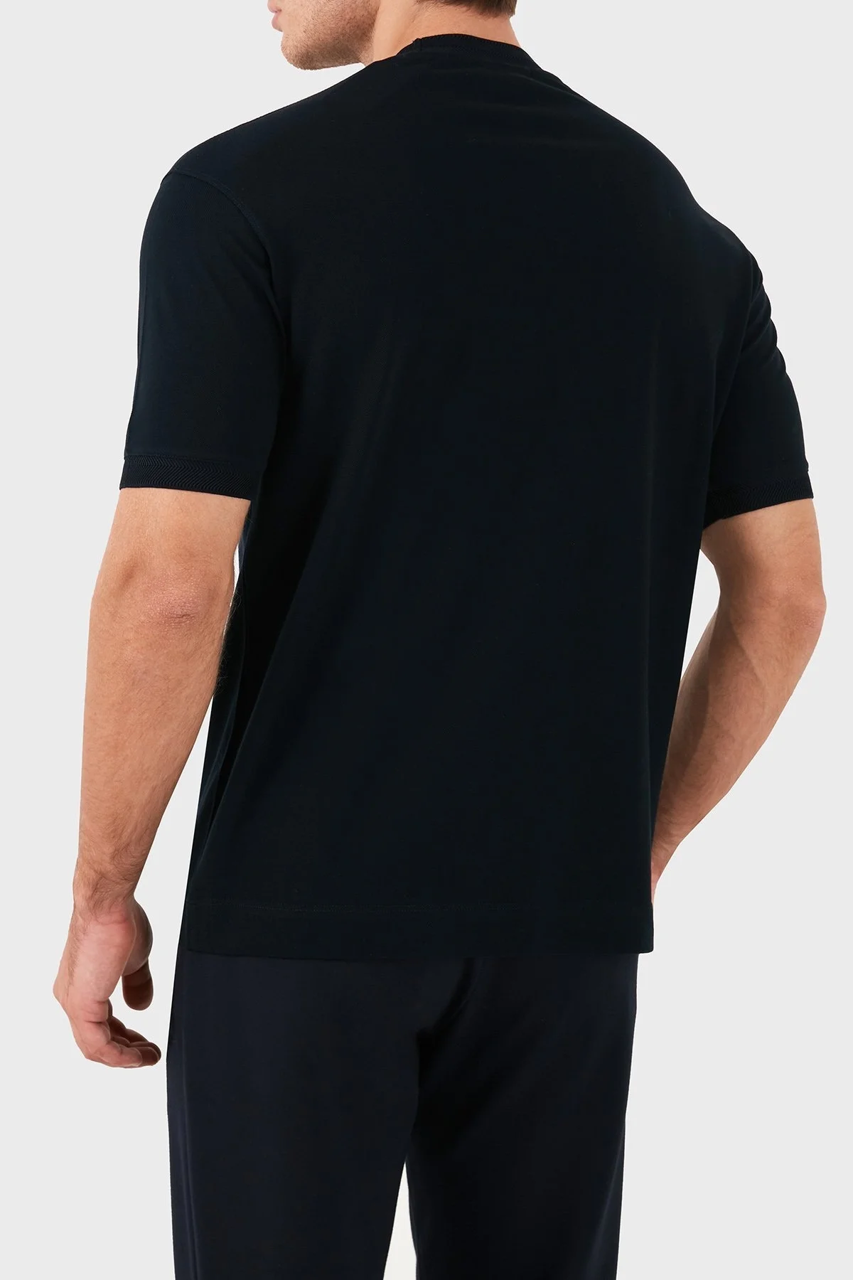 Emporio Armani Pamuklu Slim Fit Bisiklet Yaka Erkek T Shirt 3D1TC8 1JTKZ 0920 LACİVERT - 2