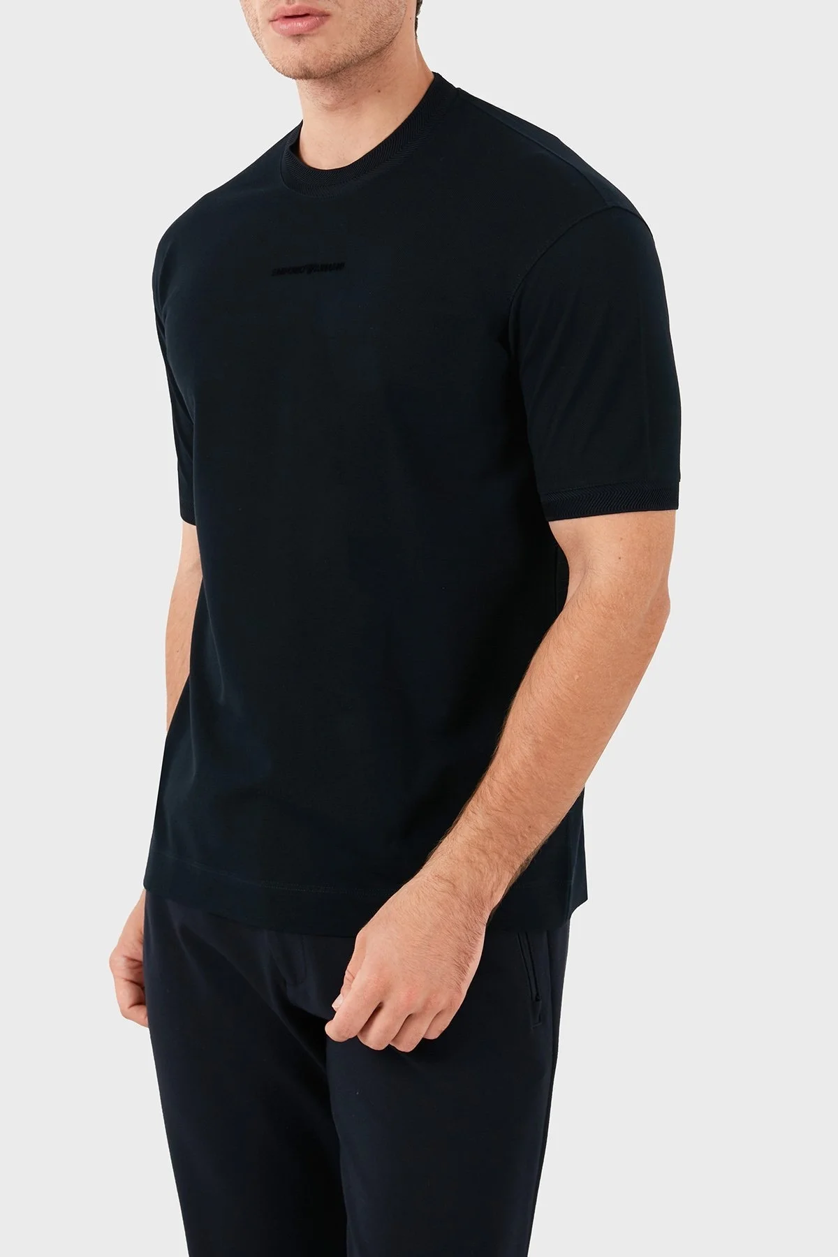 Emporio Armani Pamuklu Slim Fit Bisiklet Yaka Erkek T Shirt 3D1TC8 1JTKZ 0920 LACİVERT - 3