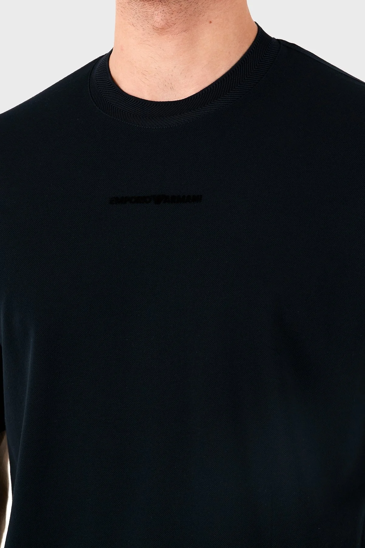 Emporio Armani Pamuklu Slim Fit Bisiklet Yaka Erkek T Shirt 3D1TC8 1JTKZ 0920 LACİVERT - 6