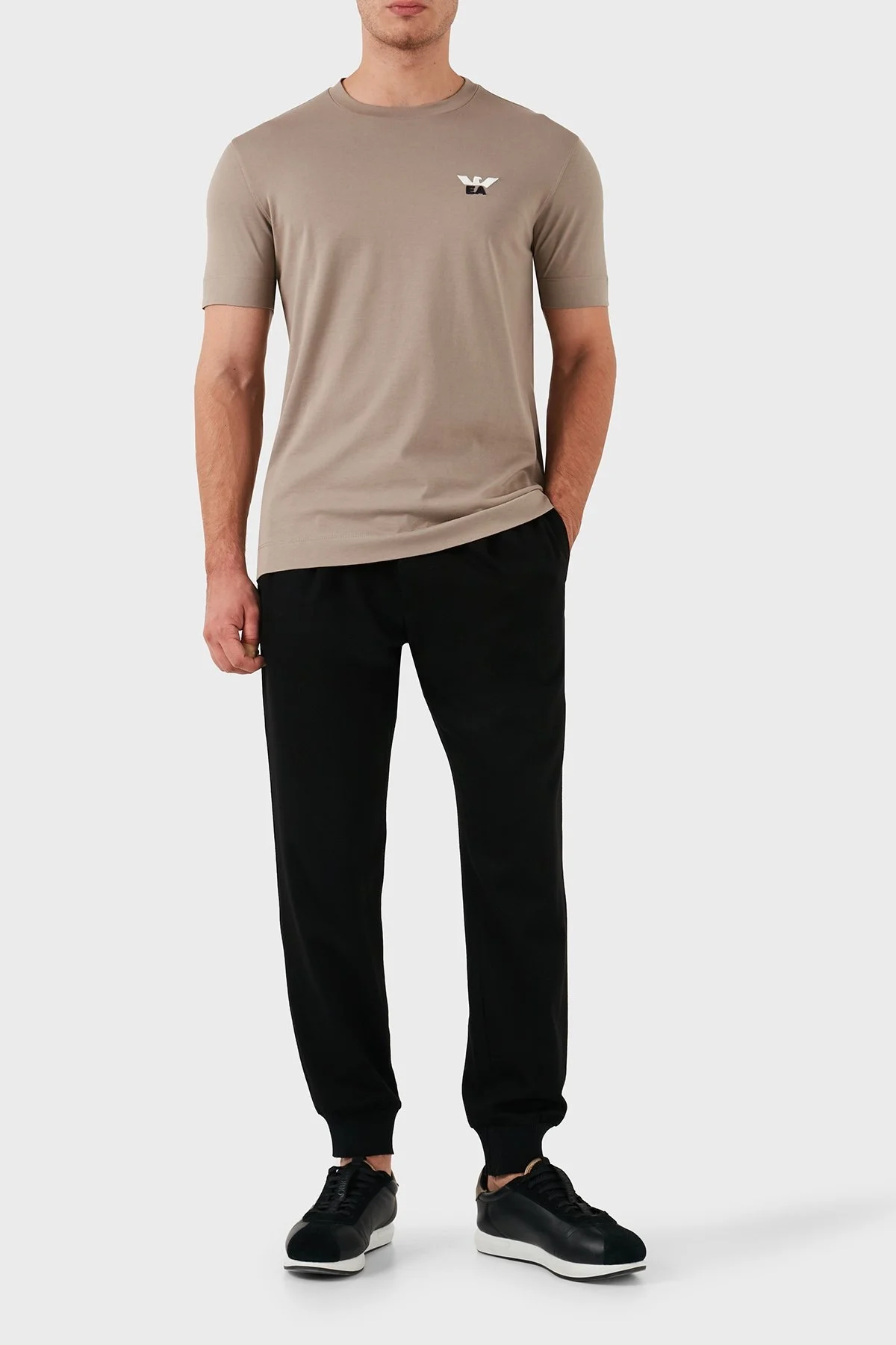 Emporio Armani Pamuklu Slim Fit Bisiklet Yaka Erkek T Shirt 6D1TM1 1JOCZ 0154 KAHVE - 2