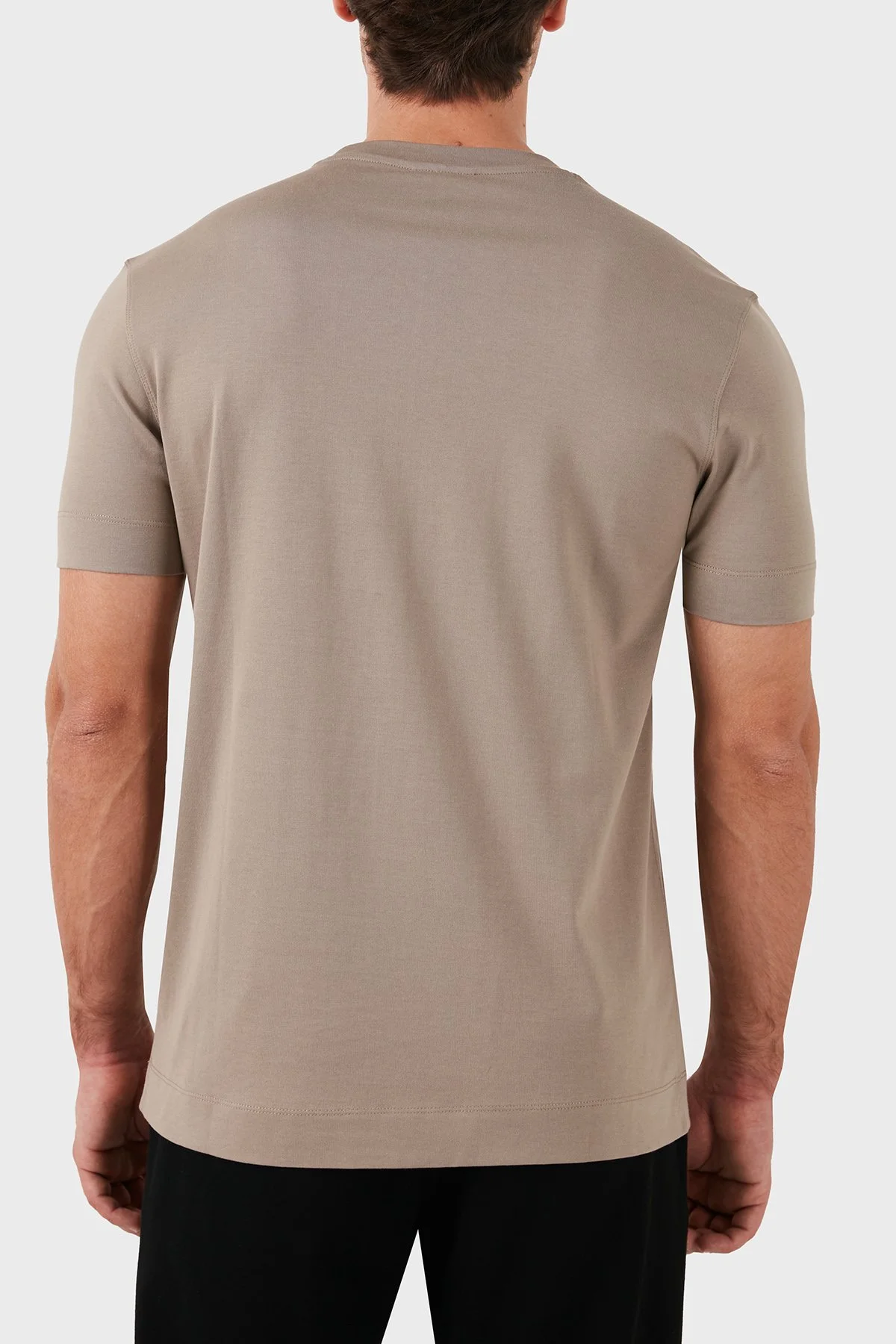 Emporio Armani Pamuklu Slim Fit Bisiklet Yaka Erkek T Shirt 6D1TM1 1JOCZ 0154 KAHVE - 3