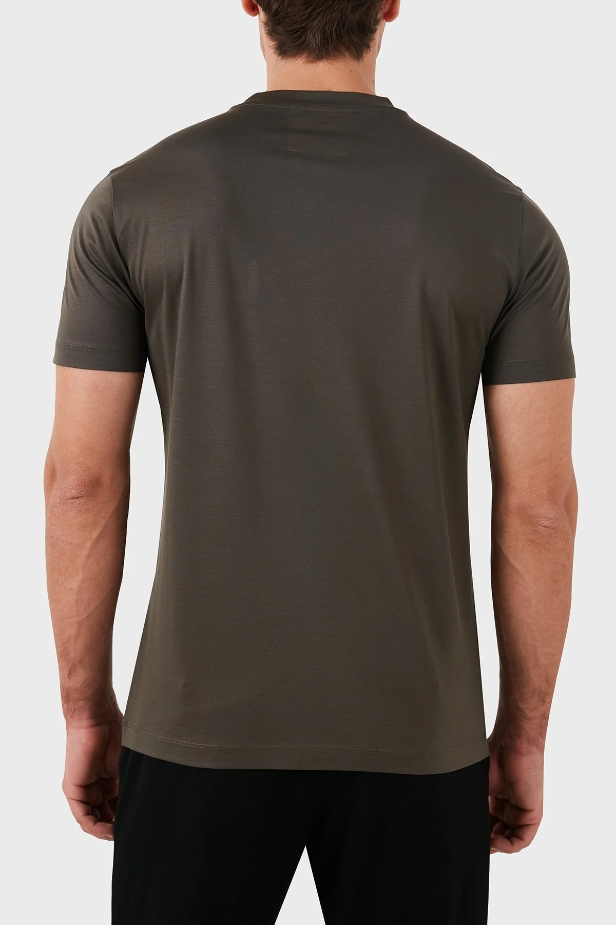 Emporio Armani Pamuklu Slim Fit Bisiklet Yaka Erkek T Shirt 8N1TD8 1JUVZ 06K0 HAKİ - 2