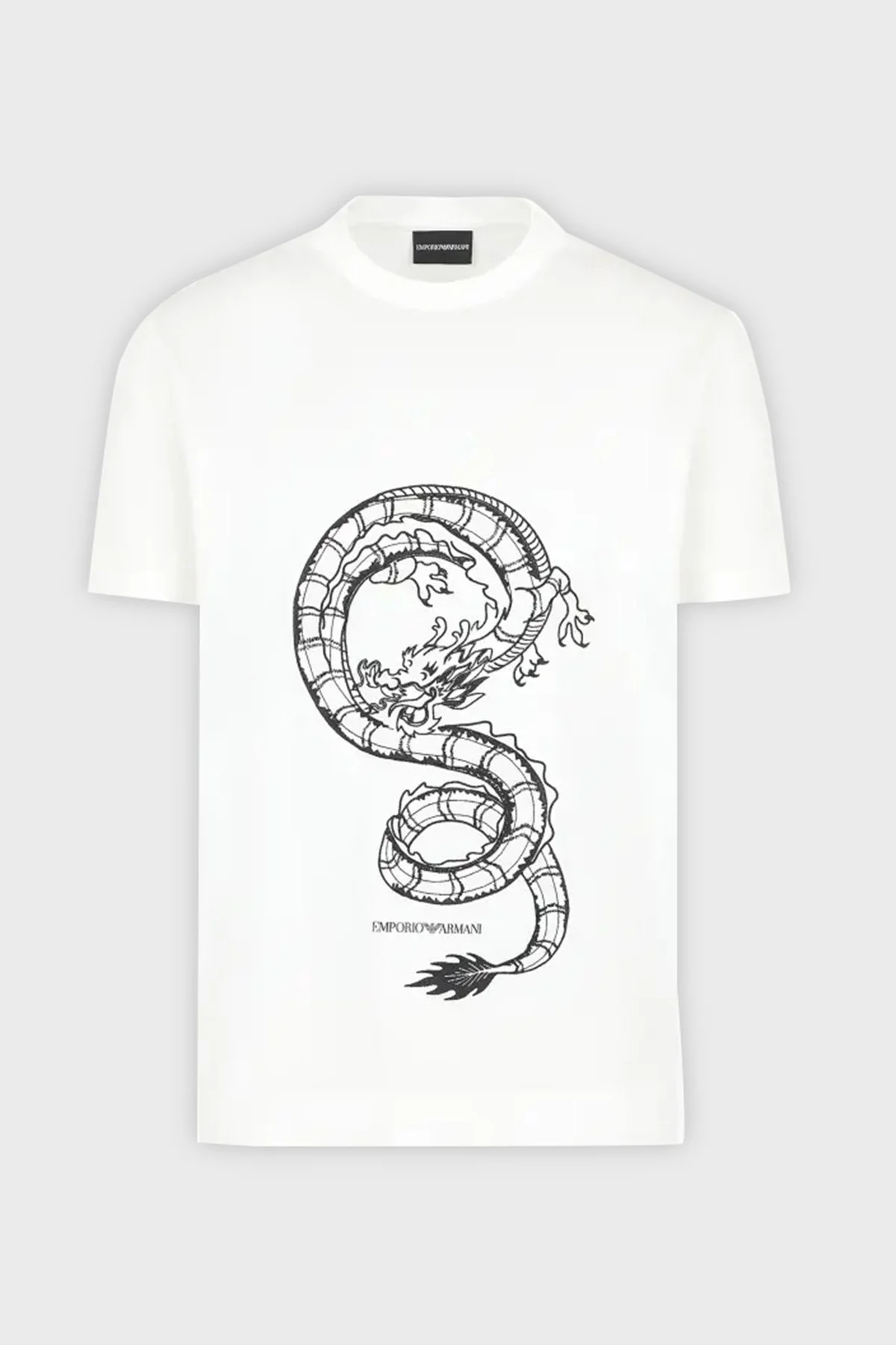 Emporio Armani Pamuklu Slim Fit Bisiklet Yaka Erkek T Shirt EM000009 AF10017 M0008 BEYAZ - 5