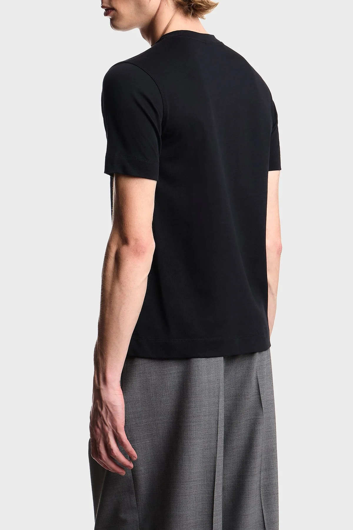 Emporio Armani Pamuklu Slim Fit Bisiklet Yaka Logolu Erkek T Shirt EM005396 AF13715 UB118 LACİVERT - 3
