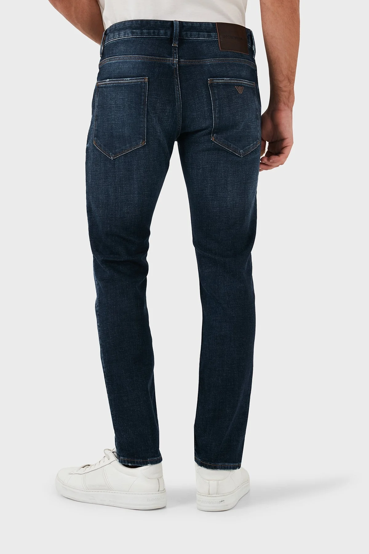 Emporio Armani Pamuklu Slim Fit Dar Paça Jeans Erkek Kot Pantolon 6D1J06 1D98Z 0941 LACİVERT - 9