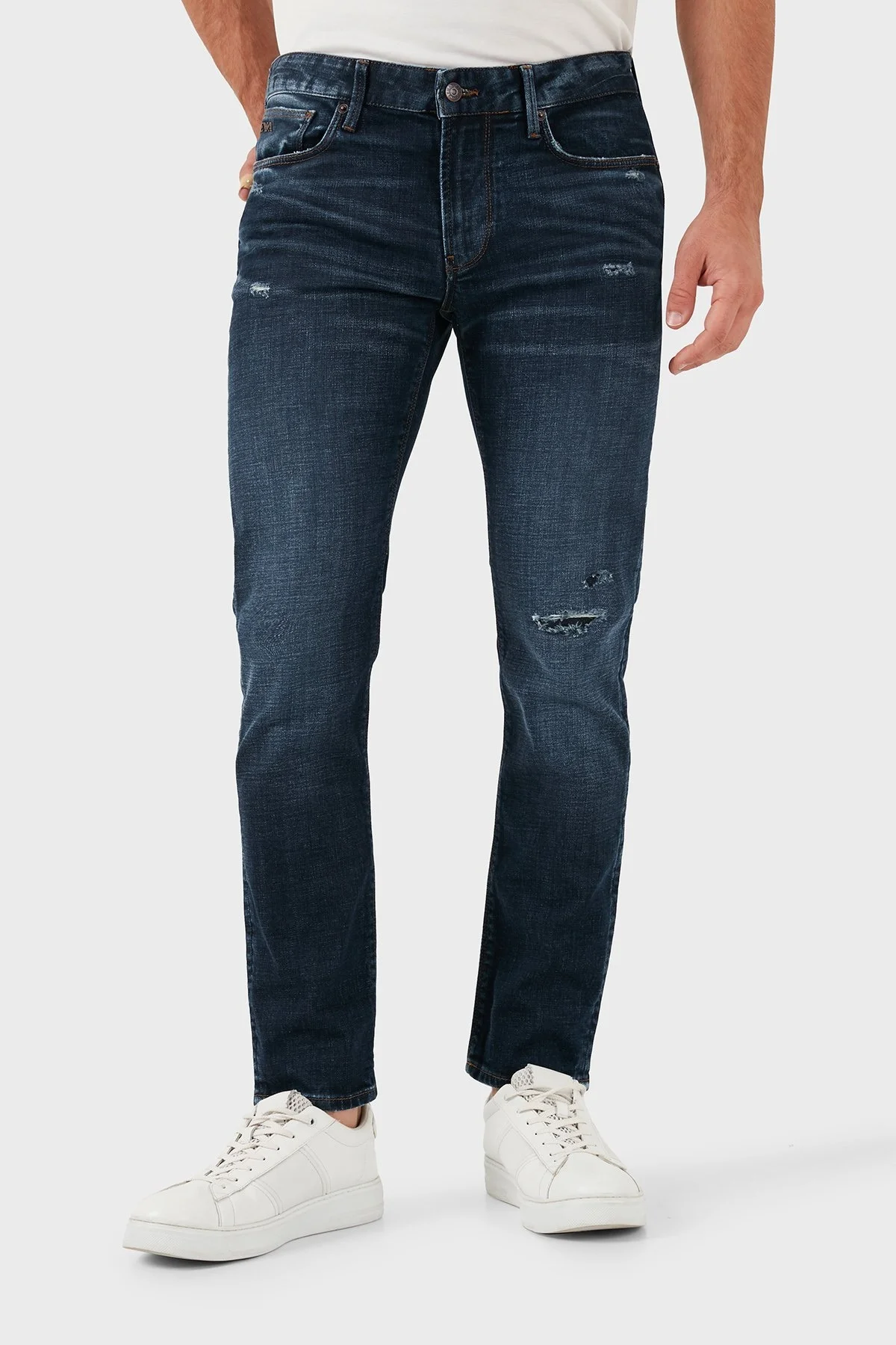Emporio Armani Pamuklu Slim Fit Dar Paça Jeans Erkek Kot Pantolon 6D1J06 1D98Z 0941 LACİVERT - 14