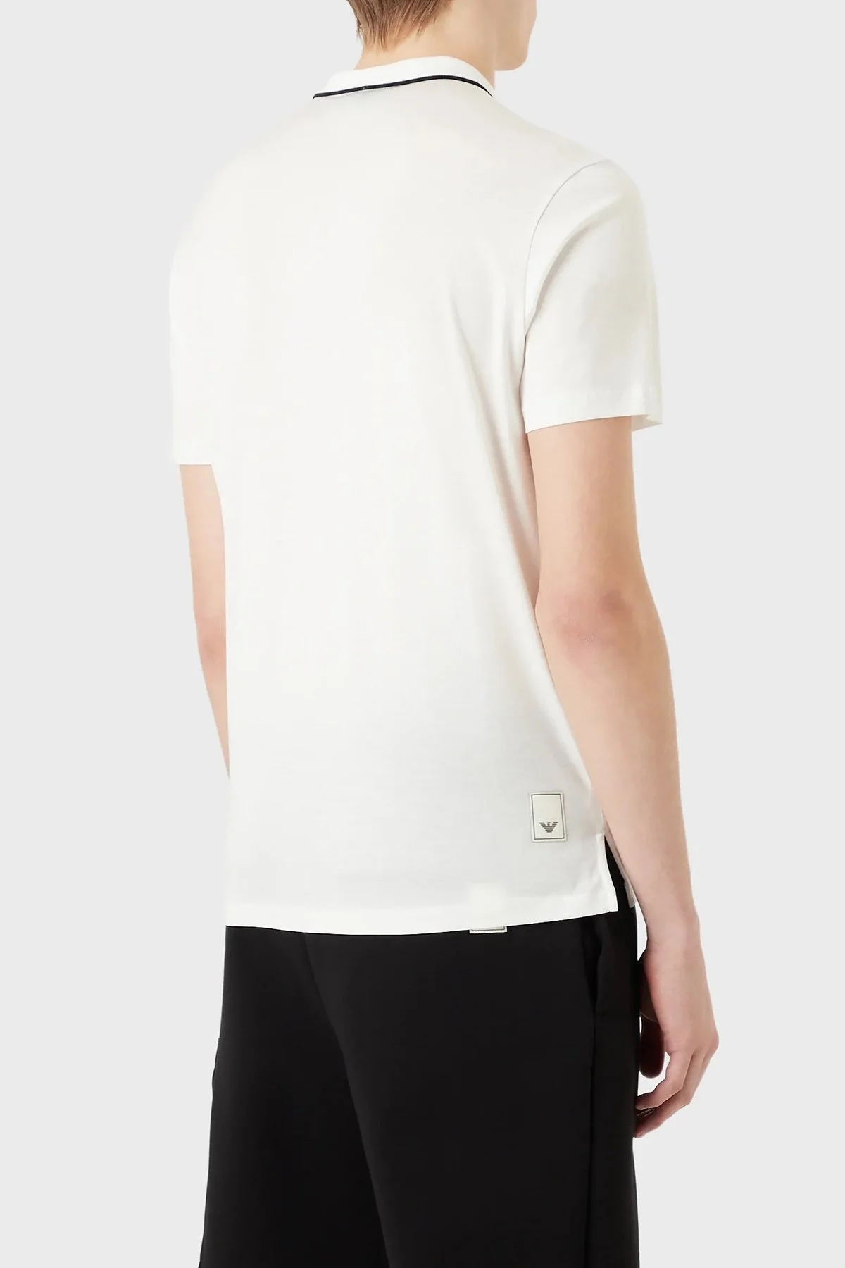 Emporio Armani Pamuklu Slim Fit Fermuarlı Erkek Polo T Shirt 3R1F66 1JUVZ 0101 BEYAZ - 2