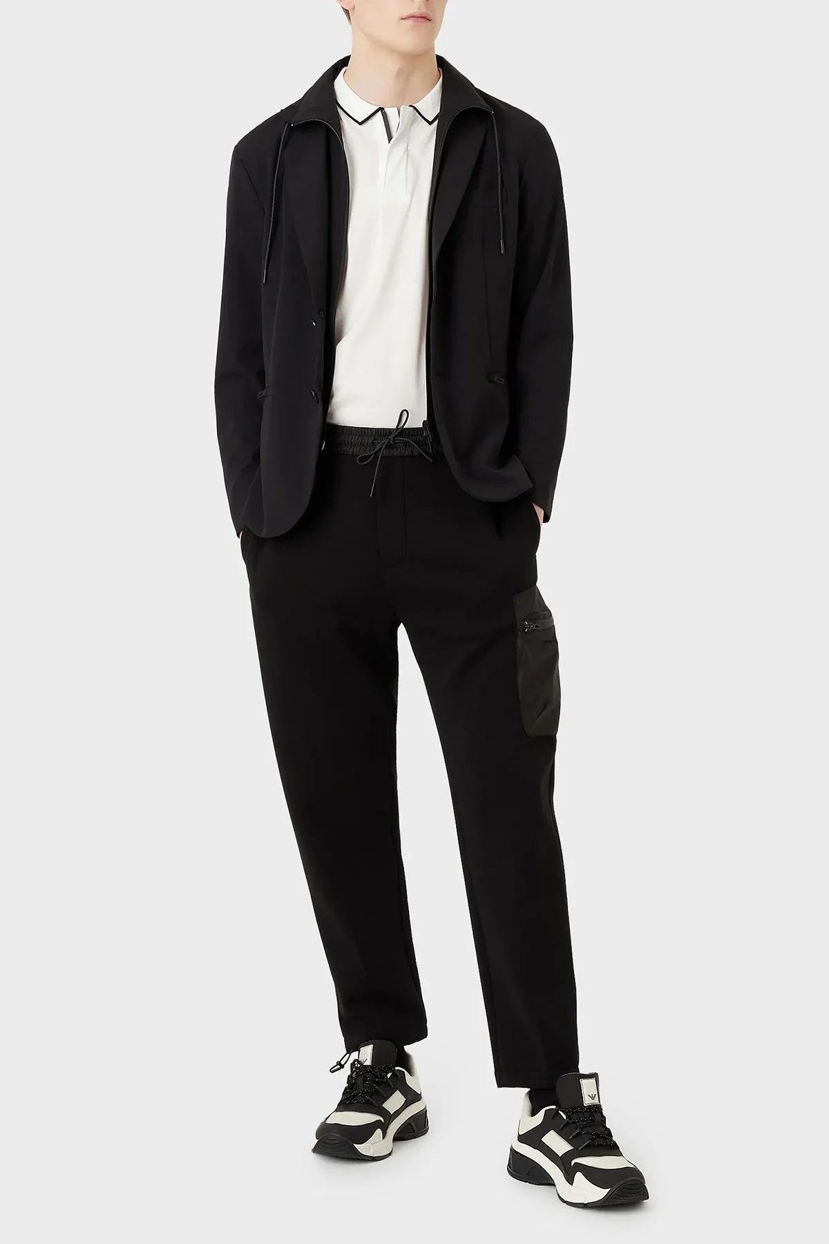 Emporio Armani Pamuklu Slim Fit Fermuarlı Erkek Polo T Shirt 3R1F66 1JUVZ 0101 BEYAZ - 4