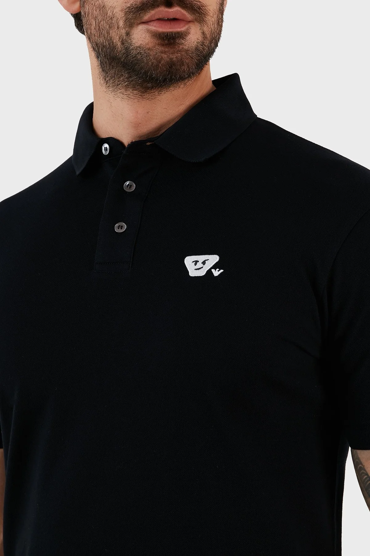 Emporio Armani Pamuklu Slim Fit Düğmeli Erkek Polo T Shirt 8N1FAL 1JTKZ 0920 LACİVERT - 4