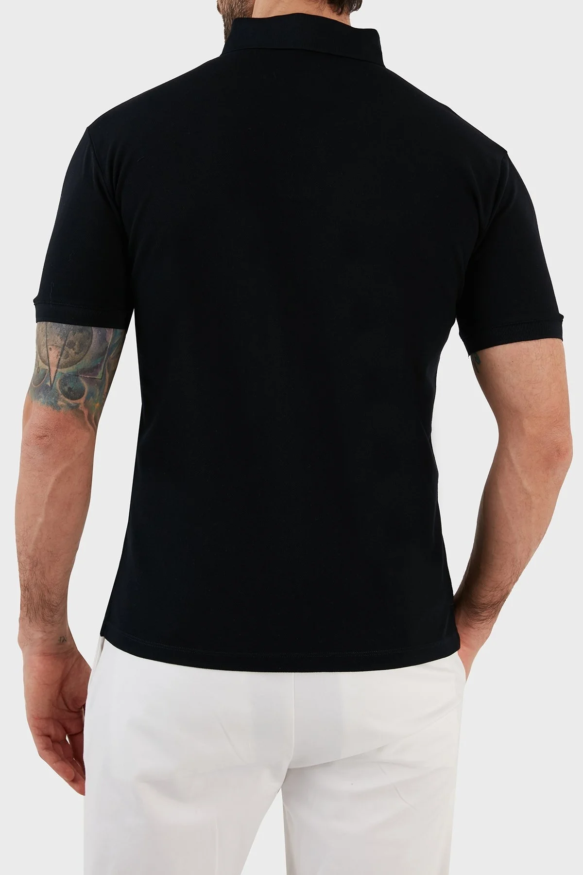 Emporio Armani Pamuklu Slim Fit Düğmeli Erkek Polo T Shirt 8N1FAL 1JTKZ 0920 LACİVERT - 5