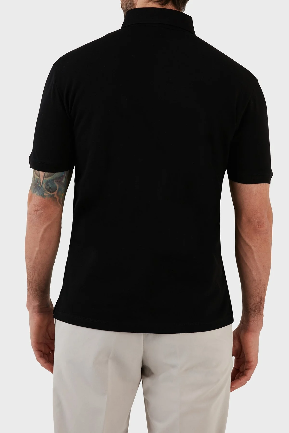 Emporio Armani Pamuklu Slim Fit Düğmeli Erkek Polo T Shirt 8N1FAL 1JTKZ 0999 SİYAH - 6