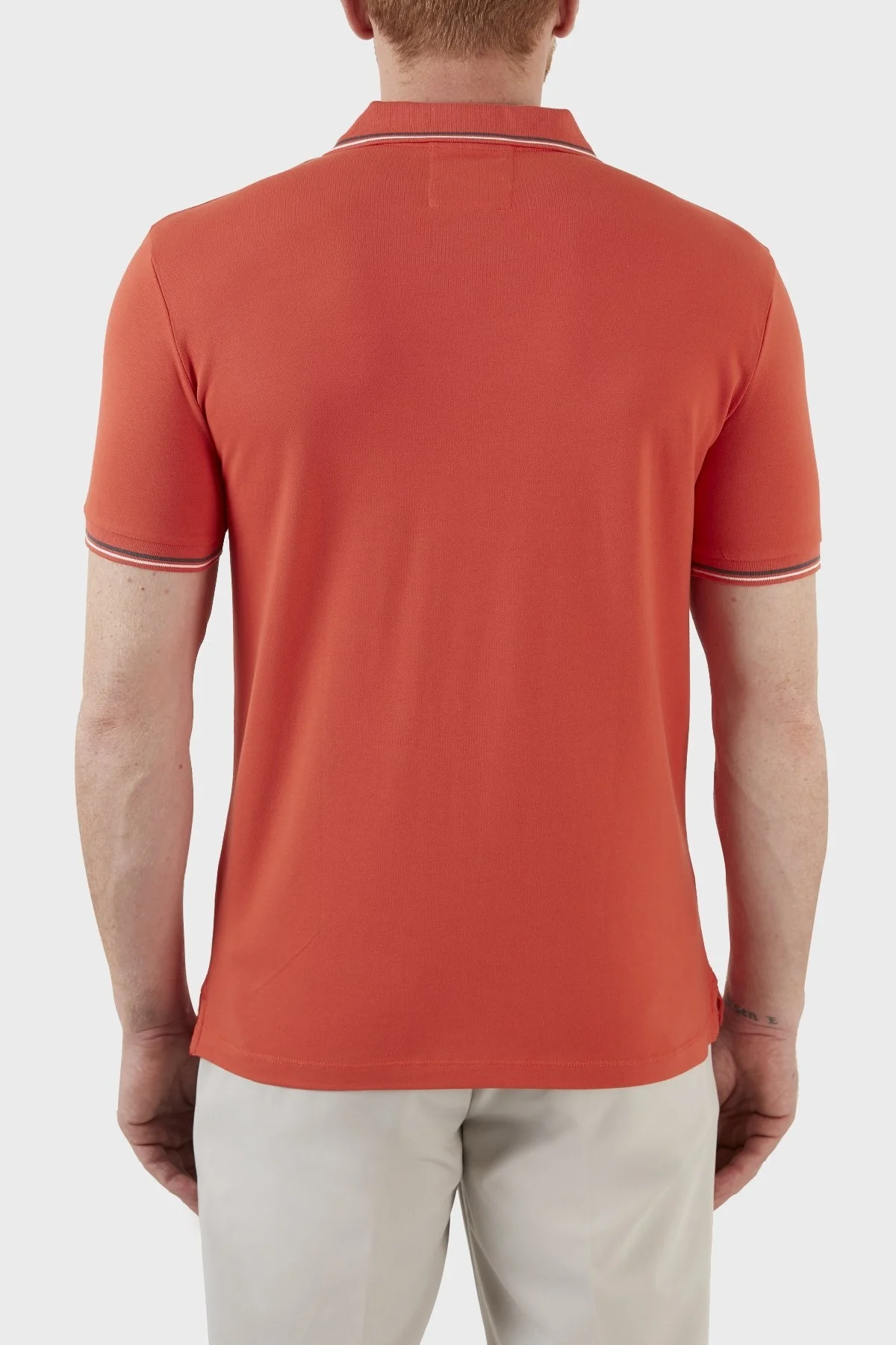 Emporio Armani Pamuklu Slim Fit Düğmeli T Shirt Erkek Polo 8N1FB3 1JPTZ 0413 KİREMİT - 2