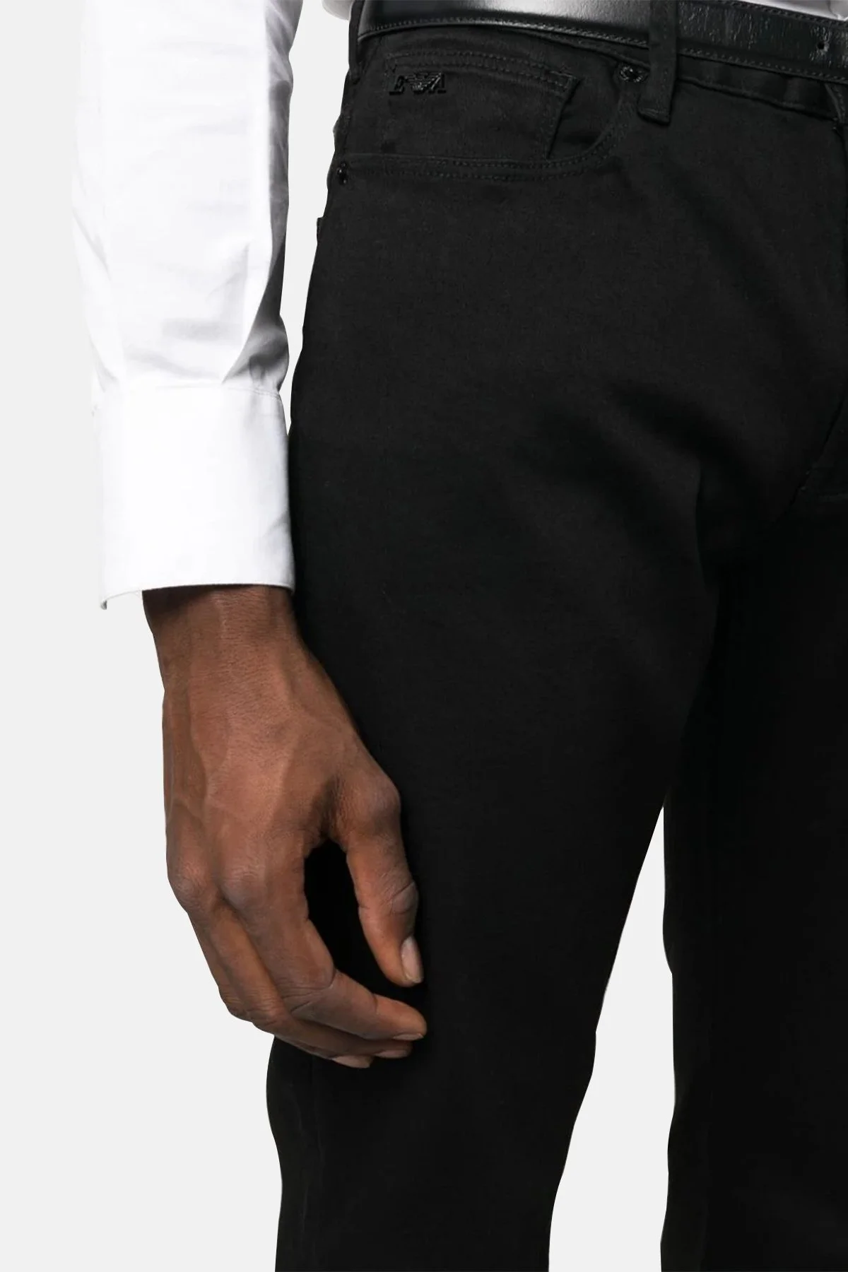 Emporio Armani Pamuklu Slim Fit Düşük Bel Düz Paça J06 Jeans Erkek Kot Pantolon 8N1J06 1DHDZ 0005 SİYAH - 3