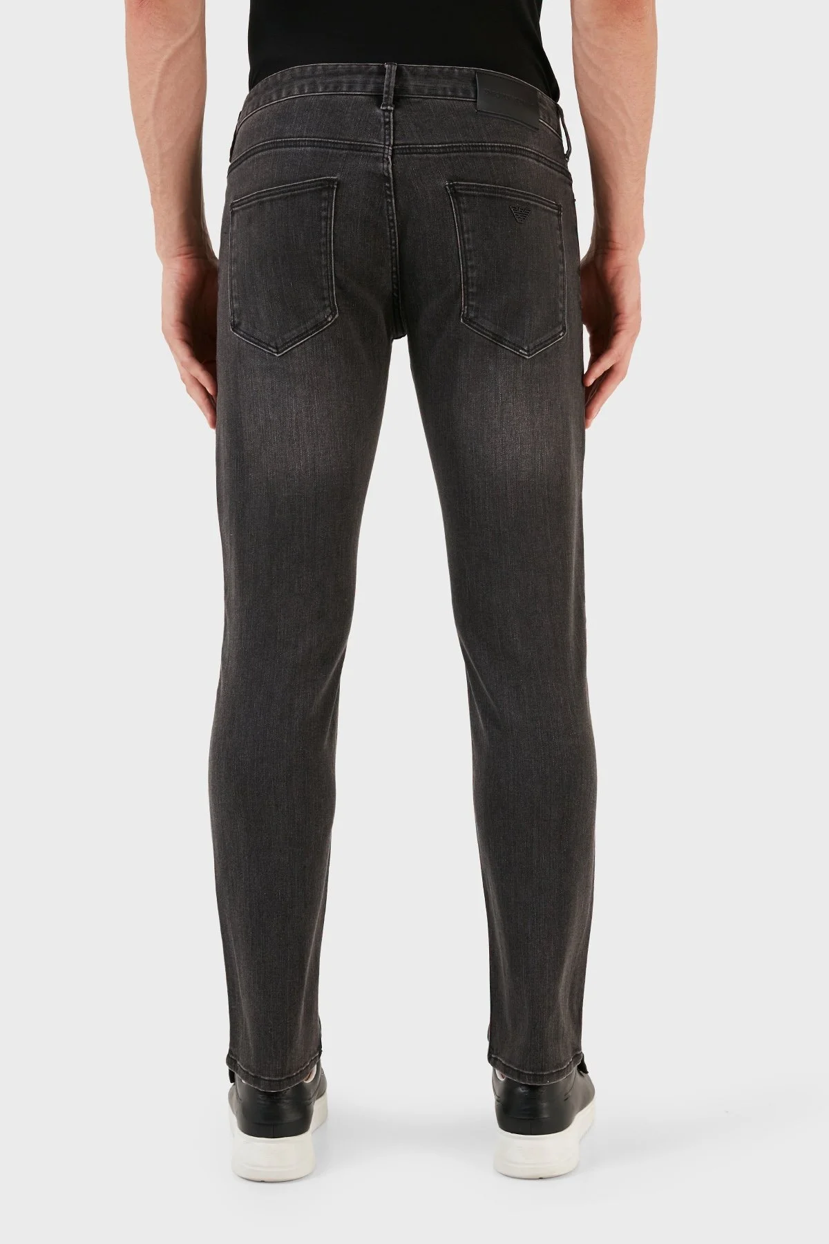 Emporio Armani Pamuklu Slim Fit Düşük Bel Düz Paça J06 Jeans Erkek Kot Pantolon 8N1J06 1DHDZ 0006 SİYAH - 3