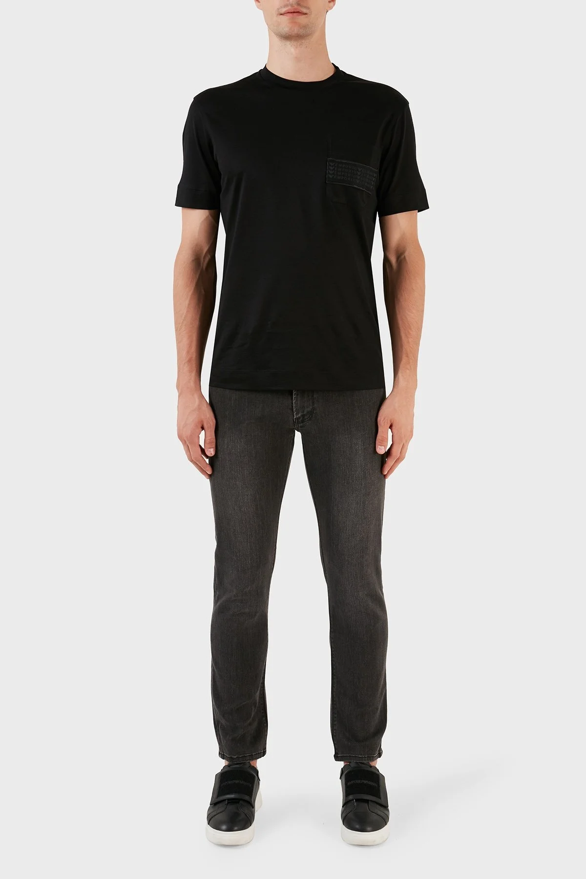 Emporio Armani Pamuklu Slim Fit Düşük Bel Düz Paça J06 Jeans Erkek Kot Pantolon 8N1J06 1DHDZ 0006 SİYAH - 4