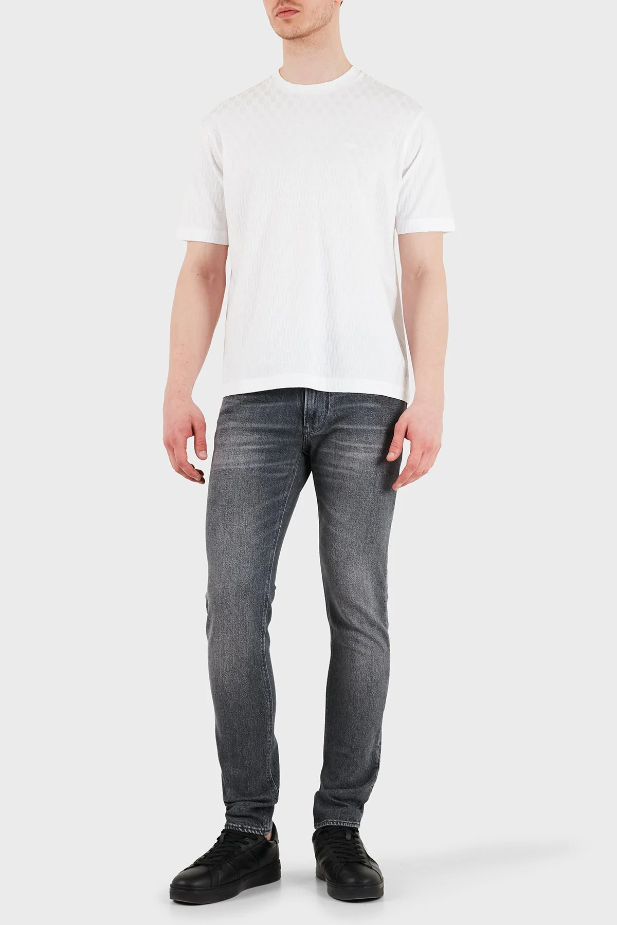 Emporio Armani Pamuklu Slim Fit Düşük Bel Jeans Erkek Kot Pantolon EM000121 AF17860 M8001 ANTRASİT - 2
