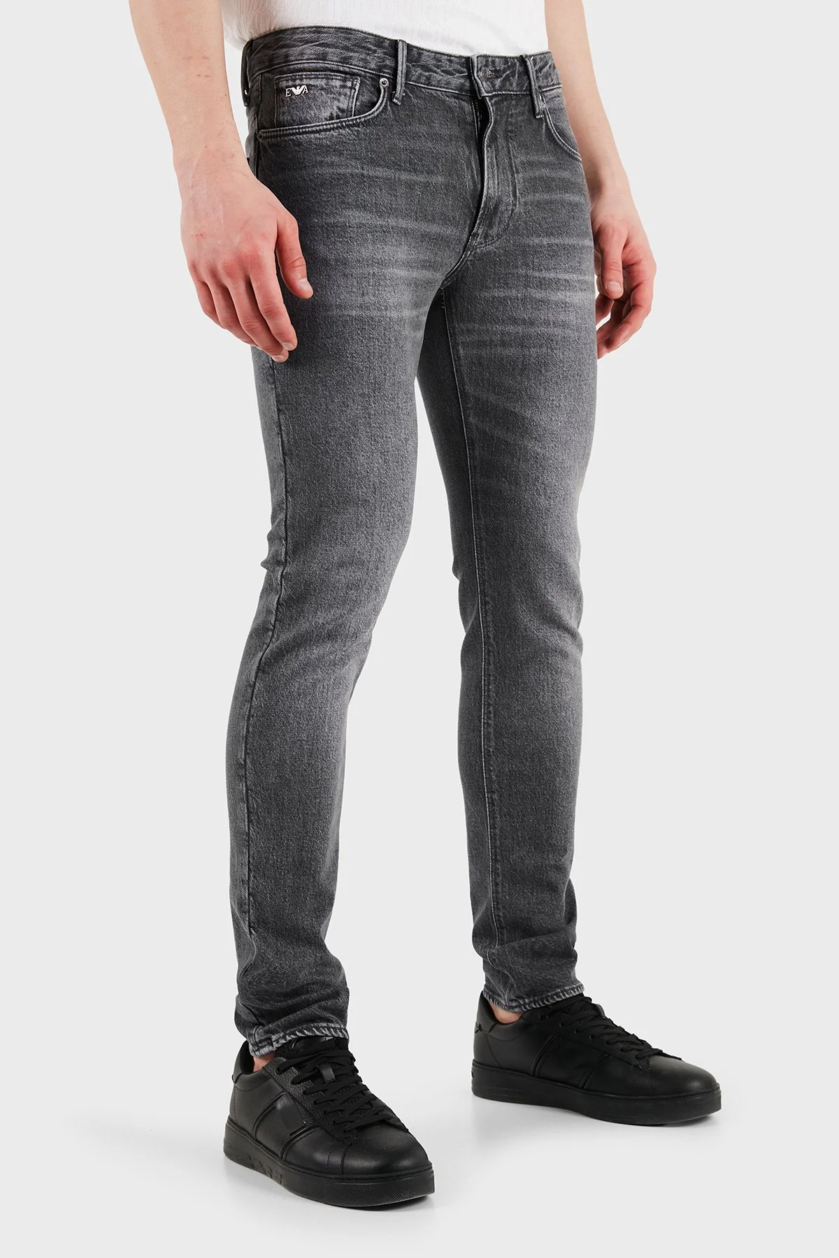 Emporio Armani Pamuklu Slim Fit Düşük Bel Jeans Erkek Kot Pantolon EM000121 AF17860 M8001 ANTRASİT - 6