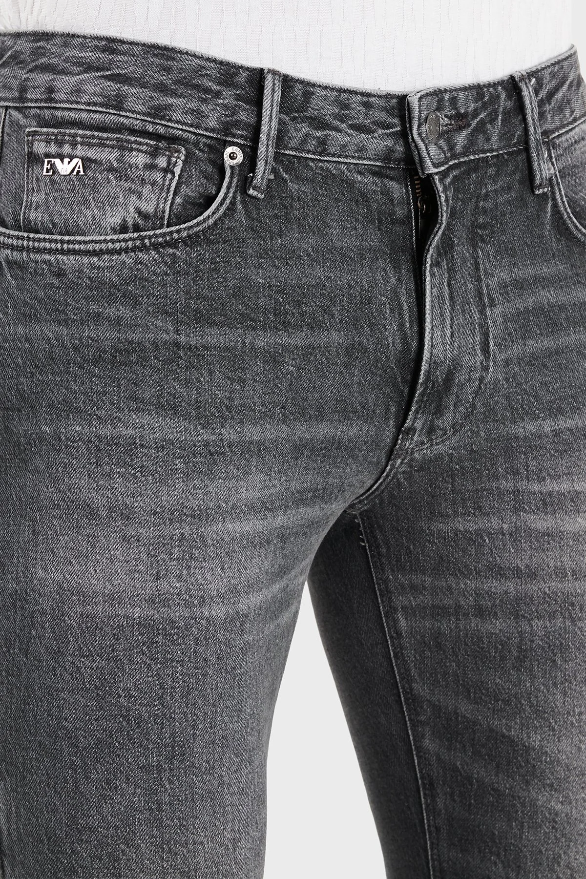 Emporio Armani Pamuklu Slim Fit Düşük Bel Jeans Erkek Kot Pantolon EM000121 AF17860 M8001 ANTRASİT - 7