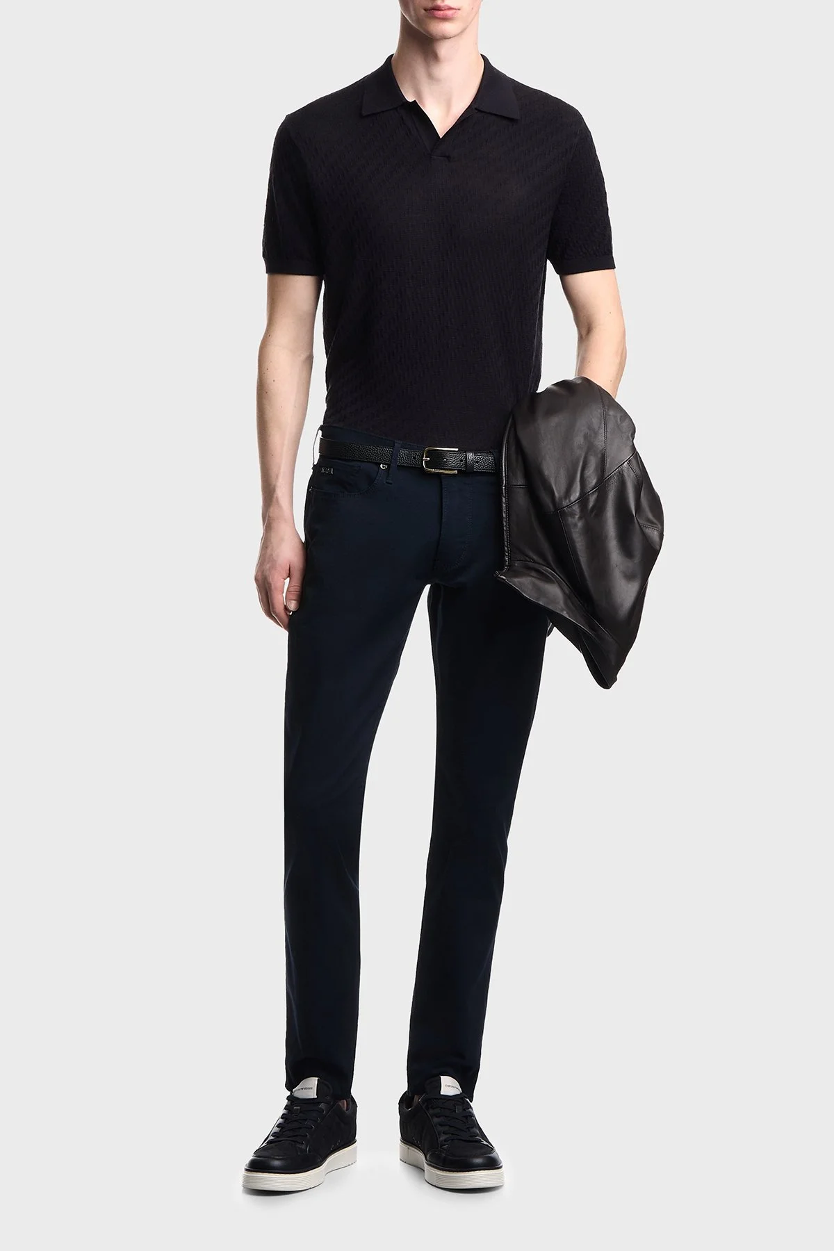 Emporio Armani Pamuklu Slim Fit Düşük Bel Jeans Erkek Kot Pantolon EM000121 AF22611 UB118 LACİVERT - 2