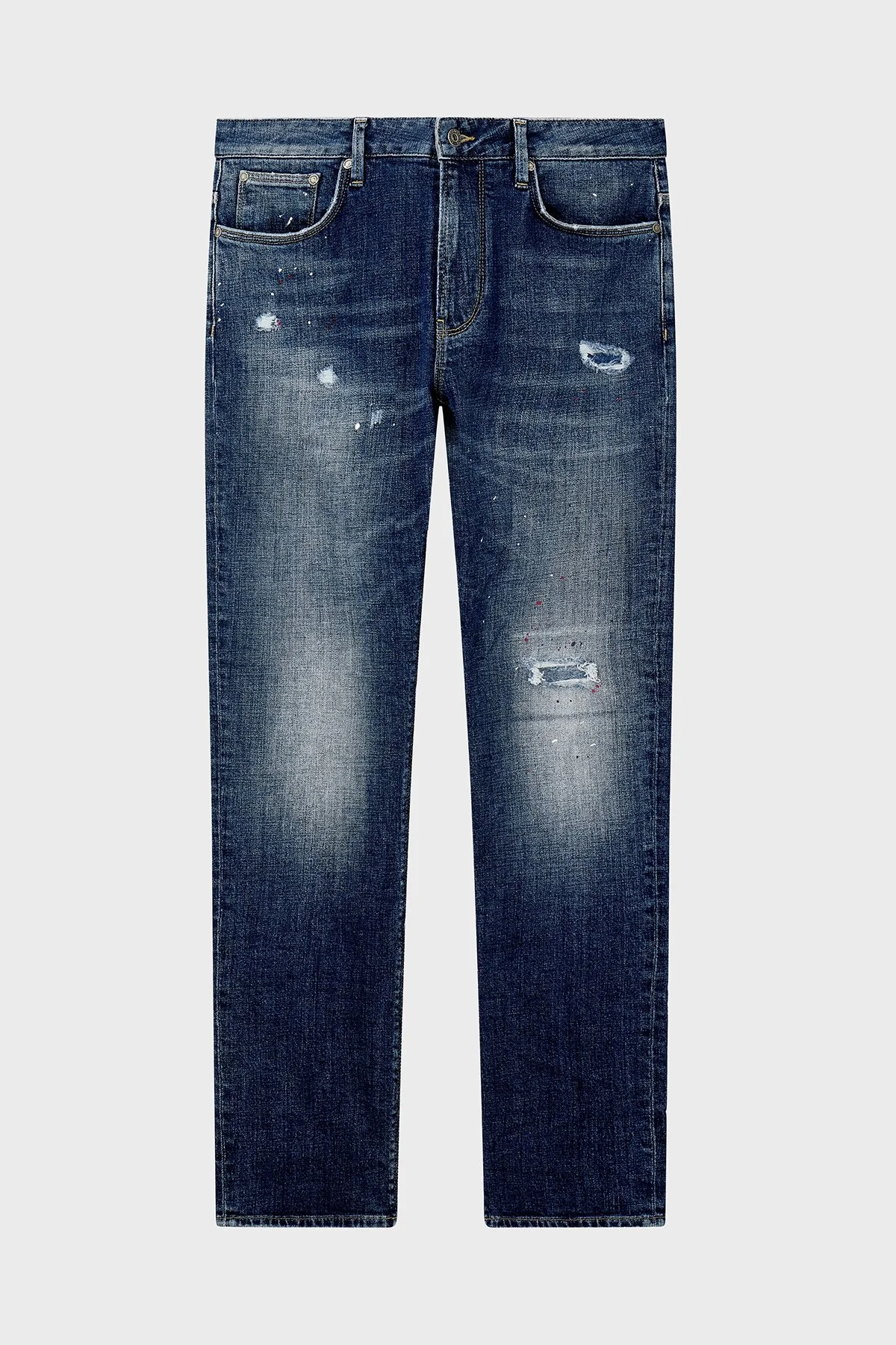 Emporio Armani Pamuklu Slim Fit Düşük Bel Jeans Erkek Kot Pantolon EM000121 AF27790 MB002 Lacivert - 6