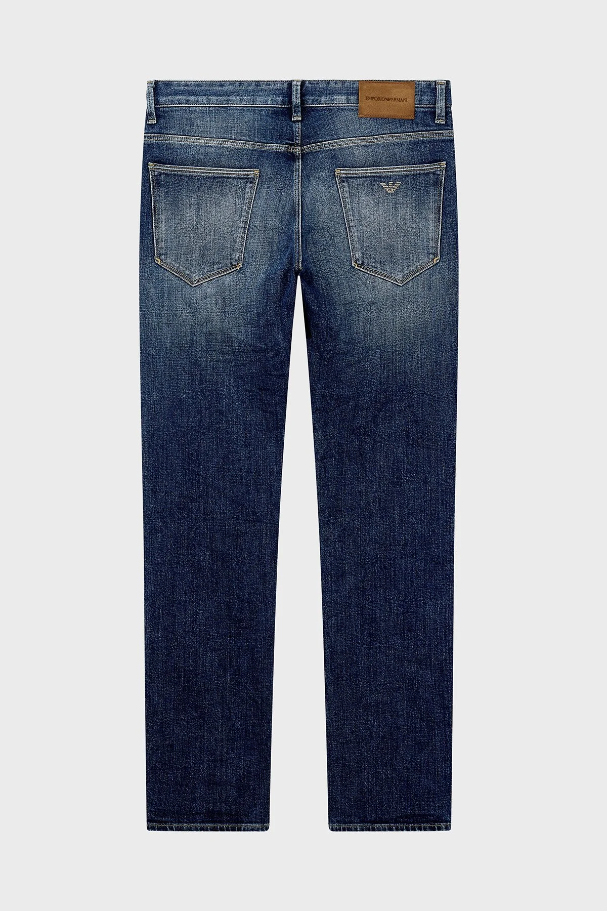 Emporio Armani Pamuklu Slim Fit Düşük Bel Jeans Erkek Kot Pantolon EM000121 AF27790 MB002 Lacivert - 7