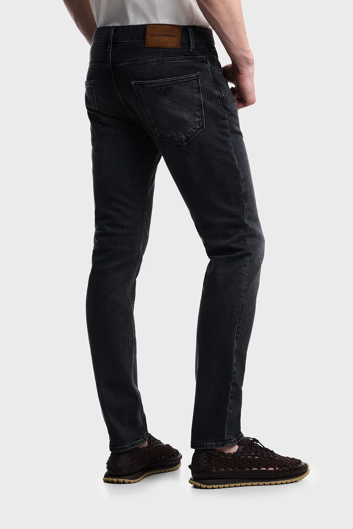 Emporio Armani Pamuklu Slim Fit Düşük Bel Jeans Erkek Kot Pantolon EM000121 AF29286 M8001 Gri - 5