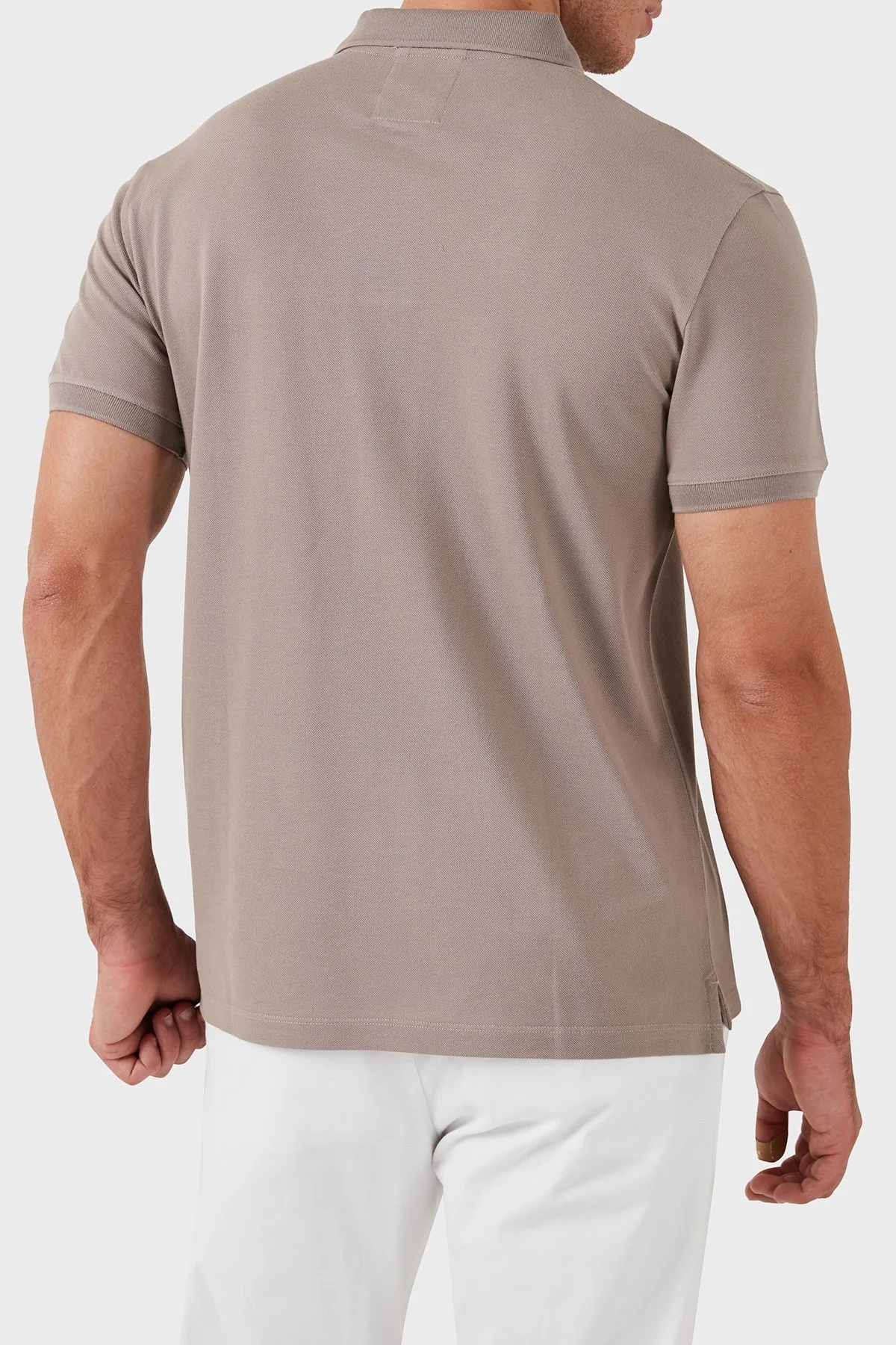 Emporio Armani Pamuklu Slim Fit Erkek Polo Yaka T Shirt 8N1FQ2 1JTKZ 0650 BEJ - 2
