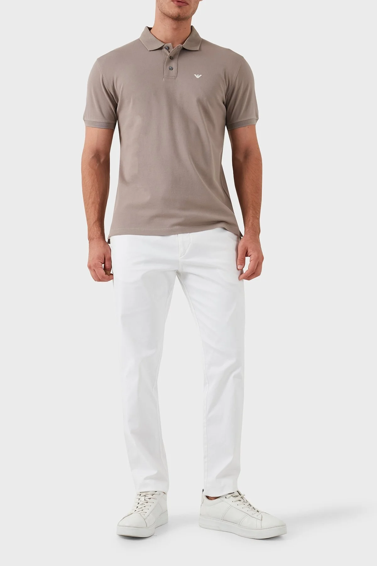 Emporio Armani Pamuklu Slim Fit Erkek Polo Yaka T Shirt 8N1FQ2 1JTKZ 0650 BEJ - 3