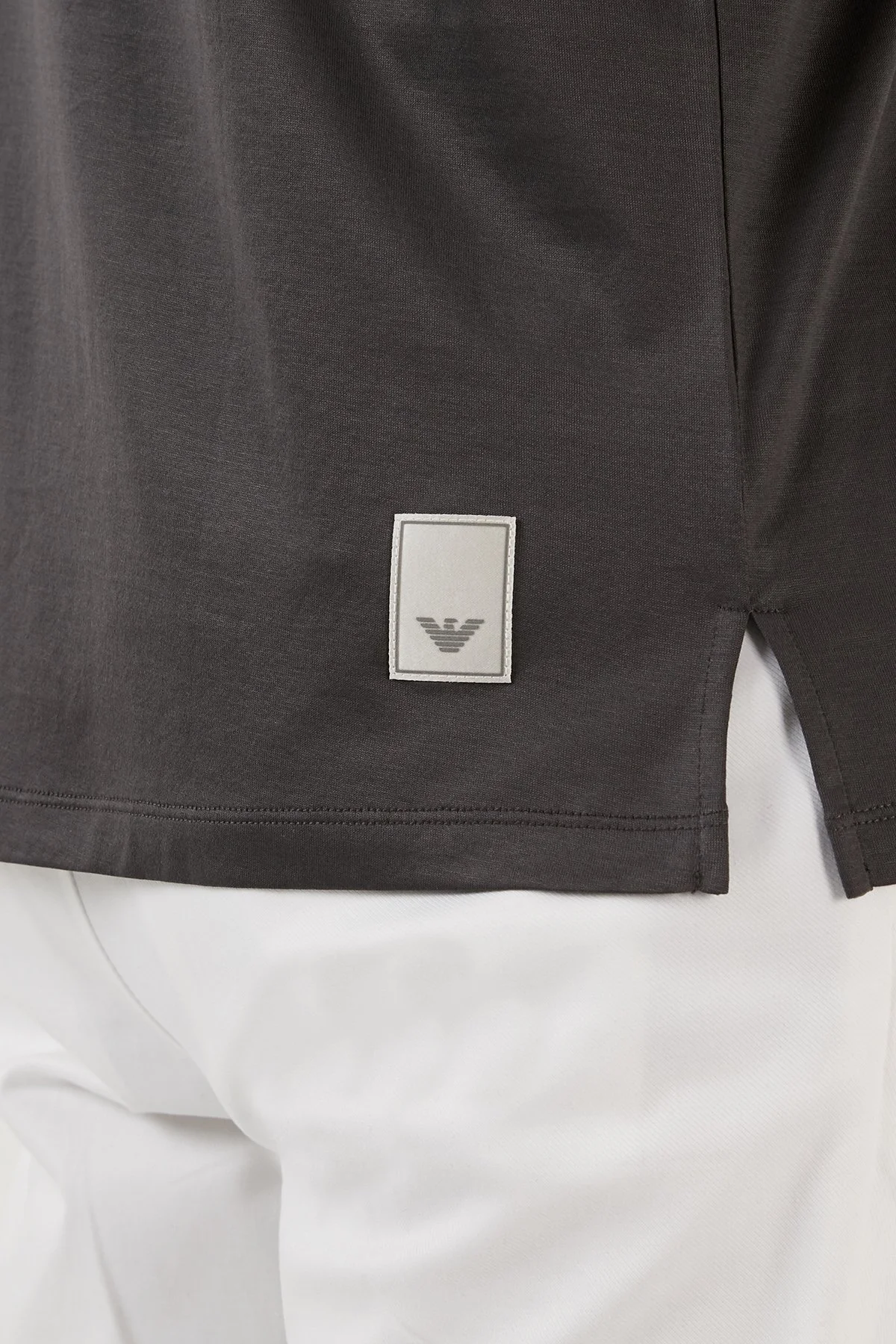 Emporio Armani Pamuklu Slim Fit Fermuarlı Erkek Polo T Shirt 3R1F66 1JUVZ 0657 GRİ - 6