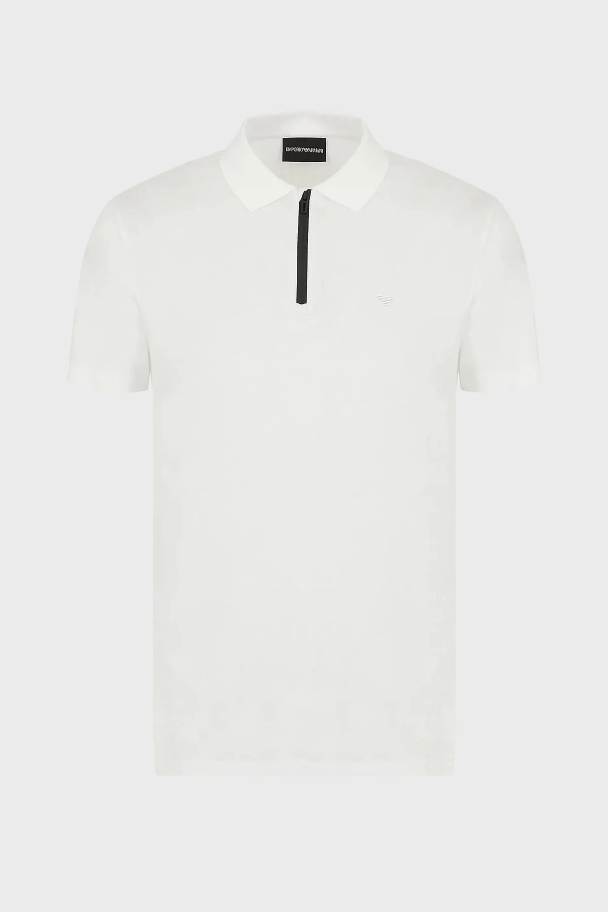 Emporio Armani Pamuklu Slim Fit Fermuarlı T Shirt Erkek Polo 3L1FAB 1JUVZ 0101 BEYAZ - 4