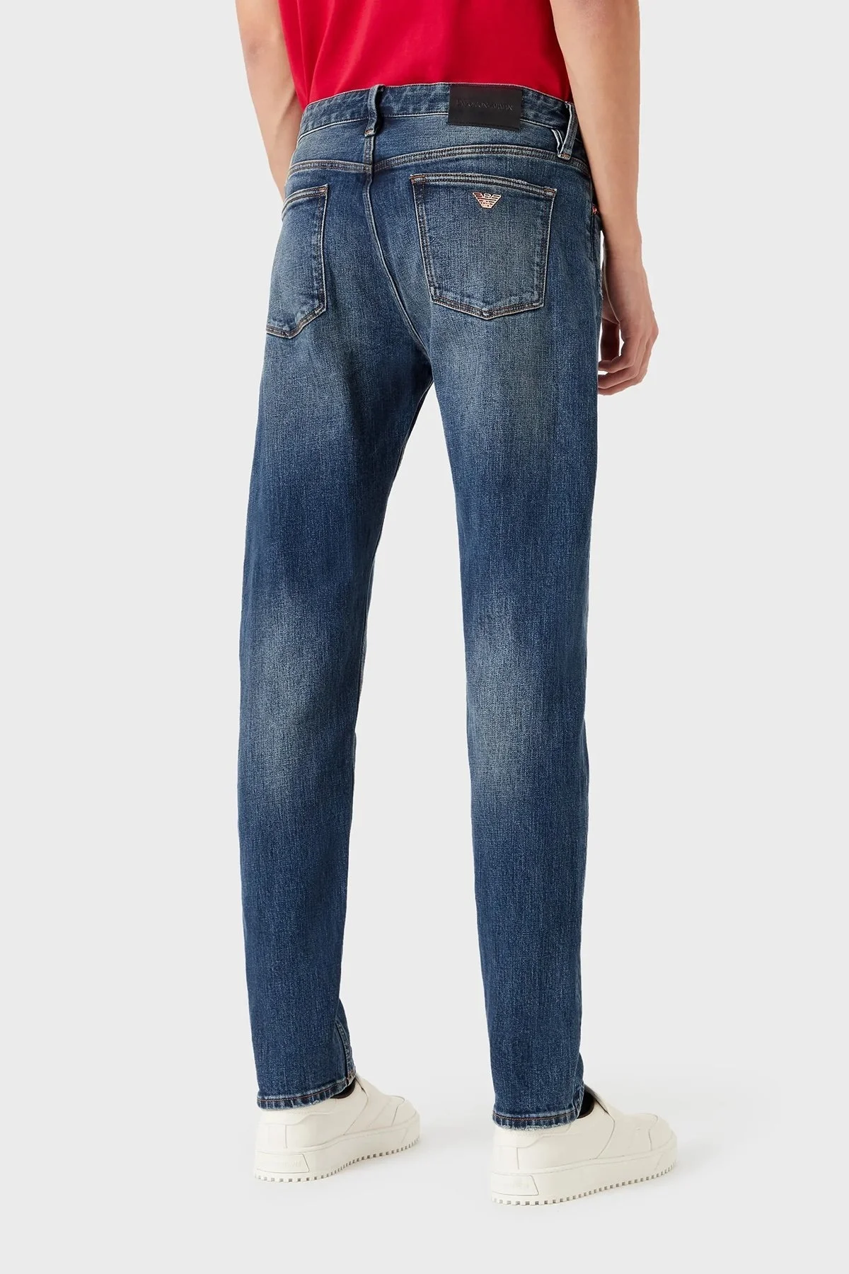 Emporio Armani J75 Pamuklu Normal Bel Slim Fit Jeans Erkek Kot Pantolon 6L1J75 1DMXZ 0941 MAVİ - 2
