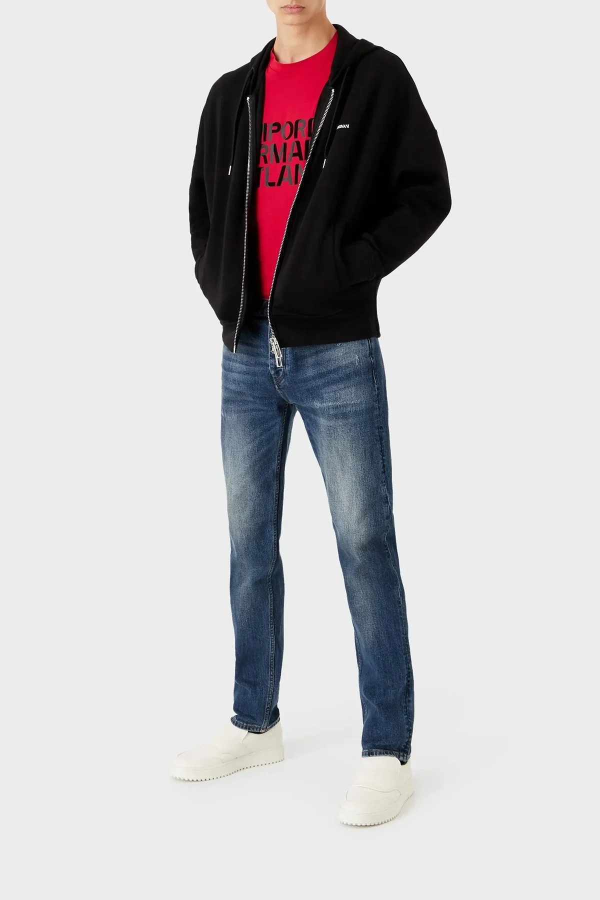 Emporio Armani J75 Pamuklu Normal Bel Slim Fit Jeans Erkek Kot Pantolon 6L1J75 1DMXZ 0941 MAVİ - 3