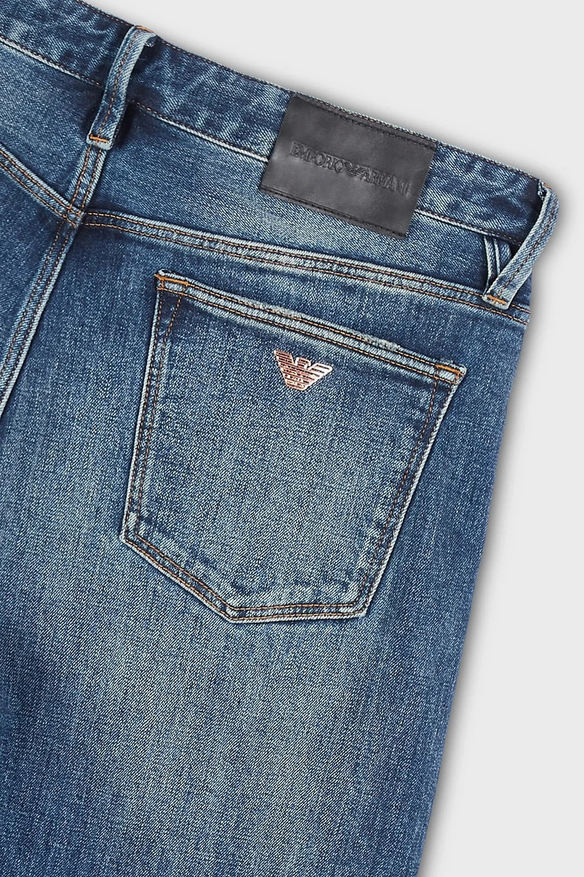 Emporio Armani J75 Pamuklu Normal Bel Slim Fit Jeans Erkek Kot Pantolon 6L1J75 1DMXZ 0941 MAVİ - 5