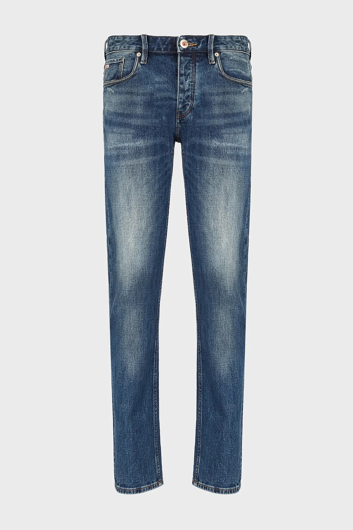 Emporio Armani J75 Pamuklu Normal Bel Slim Fit Jeans Erkek Kot Pantolon 6L1J75 1DMXZ 0941 MAVİ - 6