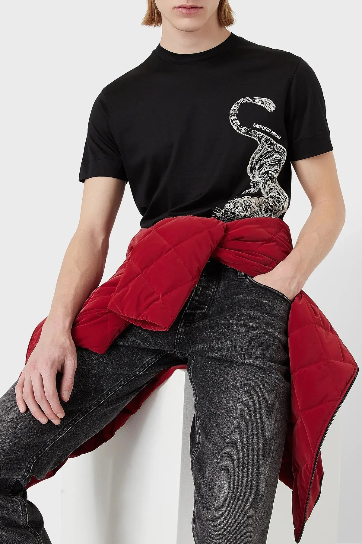 Emporio Armani J75 Pamuklu Slim Fit Jeans Erkek Kot Pantolon 3L1J75 1DJLZ 0006 SİYAH - 4