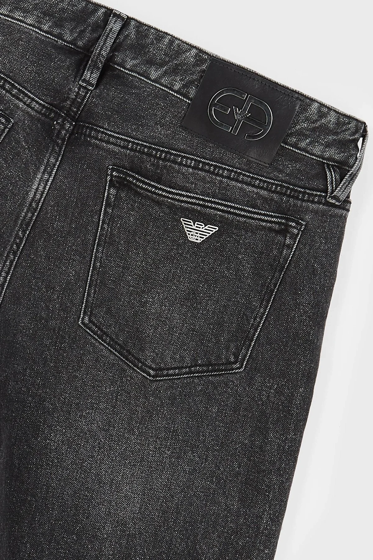 Emporio Armani J75 Pamuklu Slim Fit Jeans Erkek Kot Pantolon 3L1J75 1DJLZ 0006 SİYAH - 7