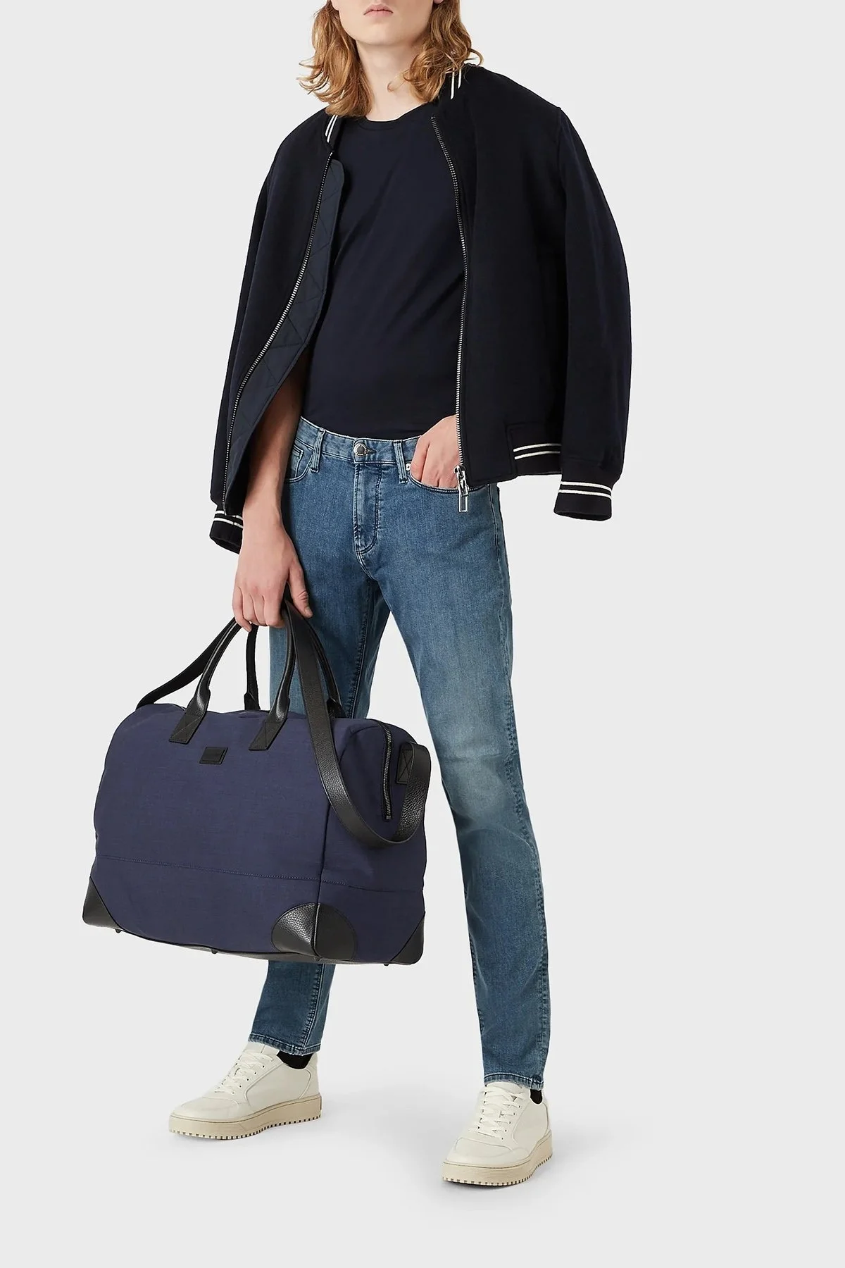 Emporio Armani J06 Pamuklu Düşük Bel Slim Fit Jeans Erkek Kot Pantolon 8N1J06 1G19Z 0943 MAVİ - 3