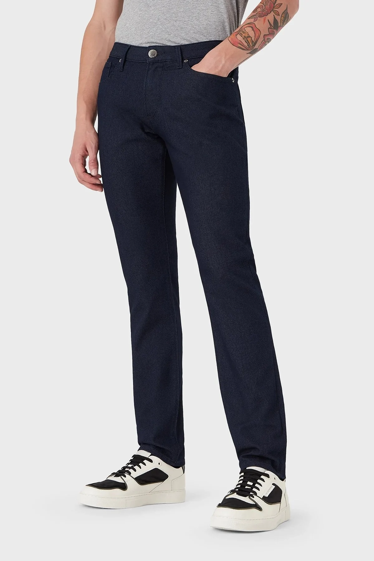 Emporio Armani Pamuklu Slim Fit Jeans Erkek Kot Pantolon 8N1J06 1N2NZ 0958 MAVİ - 1