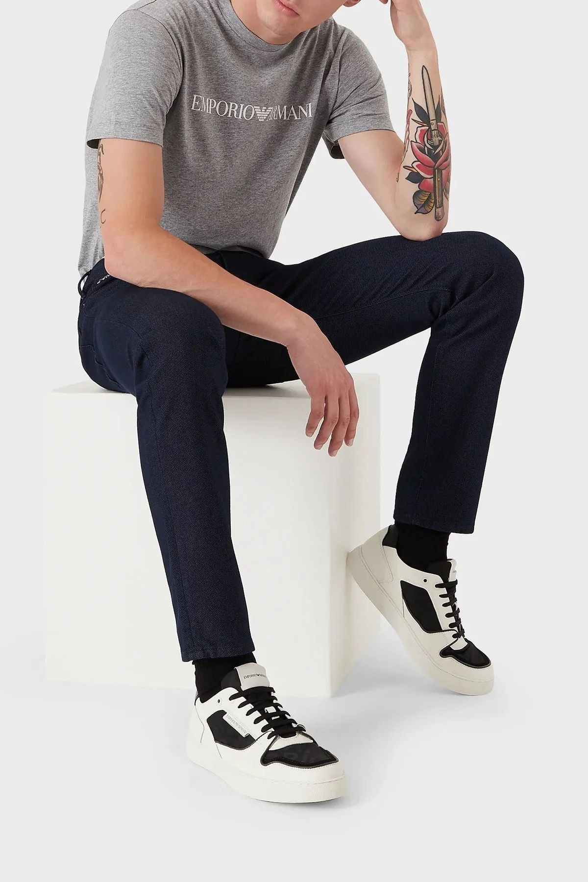 Emporio Armani Pamuklu Slim Fit Jeans Erkek Kot Pantolon 8N1J06 1N2NZ 0958 MAVİ - 3