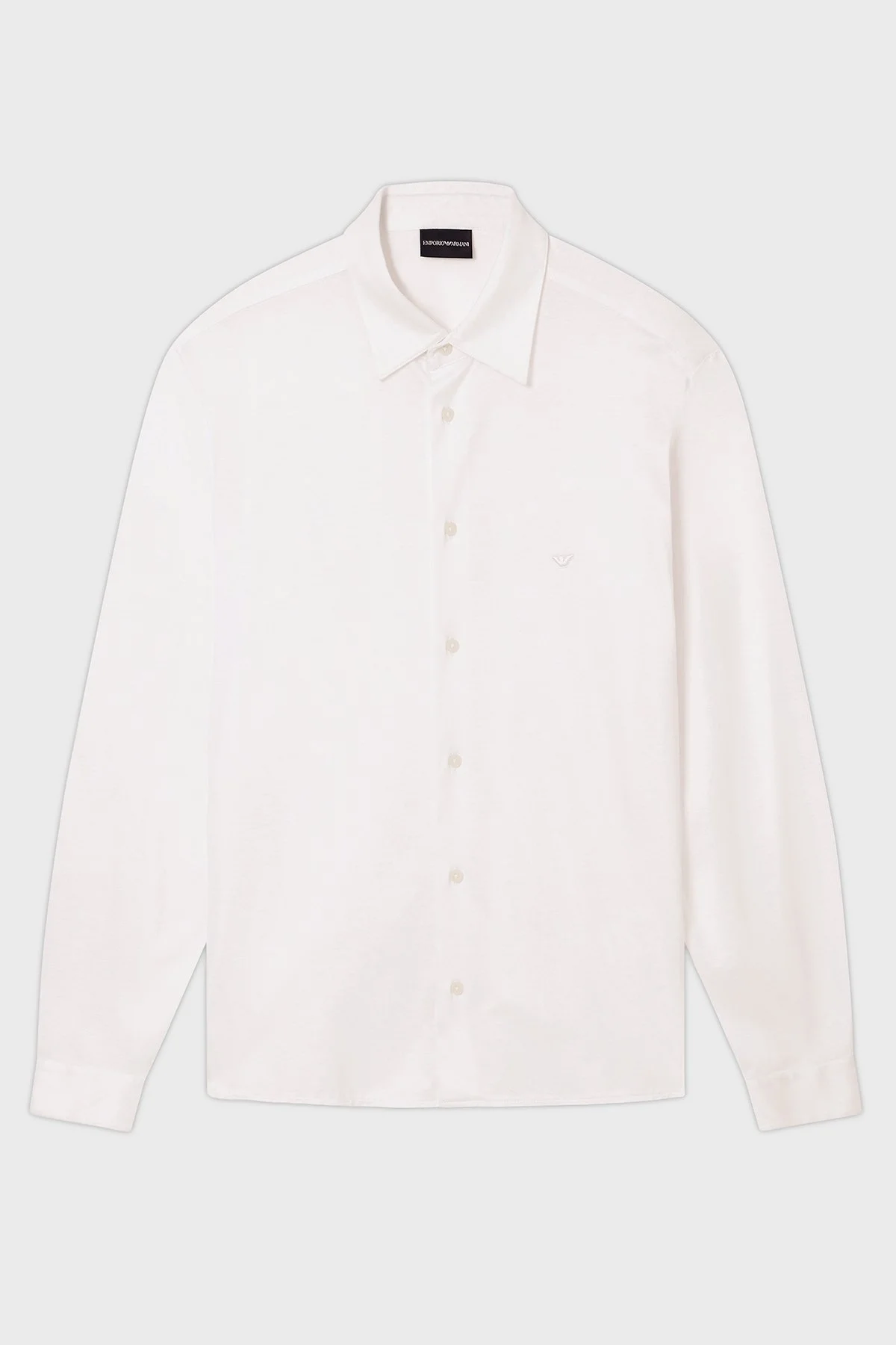 Emporio Armani Pamuklu Slim Fit Logolu Uzun Kollu Erkek Gömlek EM004604 AF10017 U0003 BEYAZ - 5
