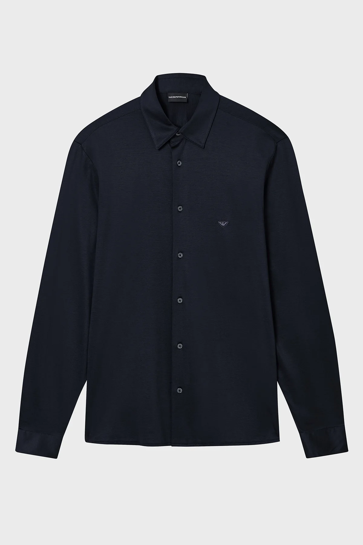 Emporio Armani Pamuklu Slim Fit Logolu Uzun Kollu Erkek Gömlek EM004604 AF10017 UB118 LACİVERT - 5