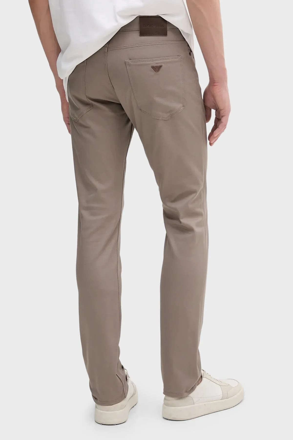 Emporio Armani Pamuklu Slim Fit Normal Bel Dar Paça Jeans Erkek Kot Pantolon EM000121 AF14122 U6107 VİZON - 9