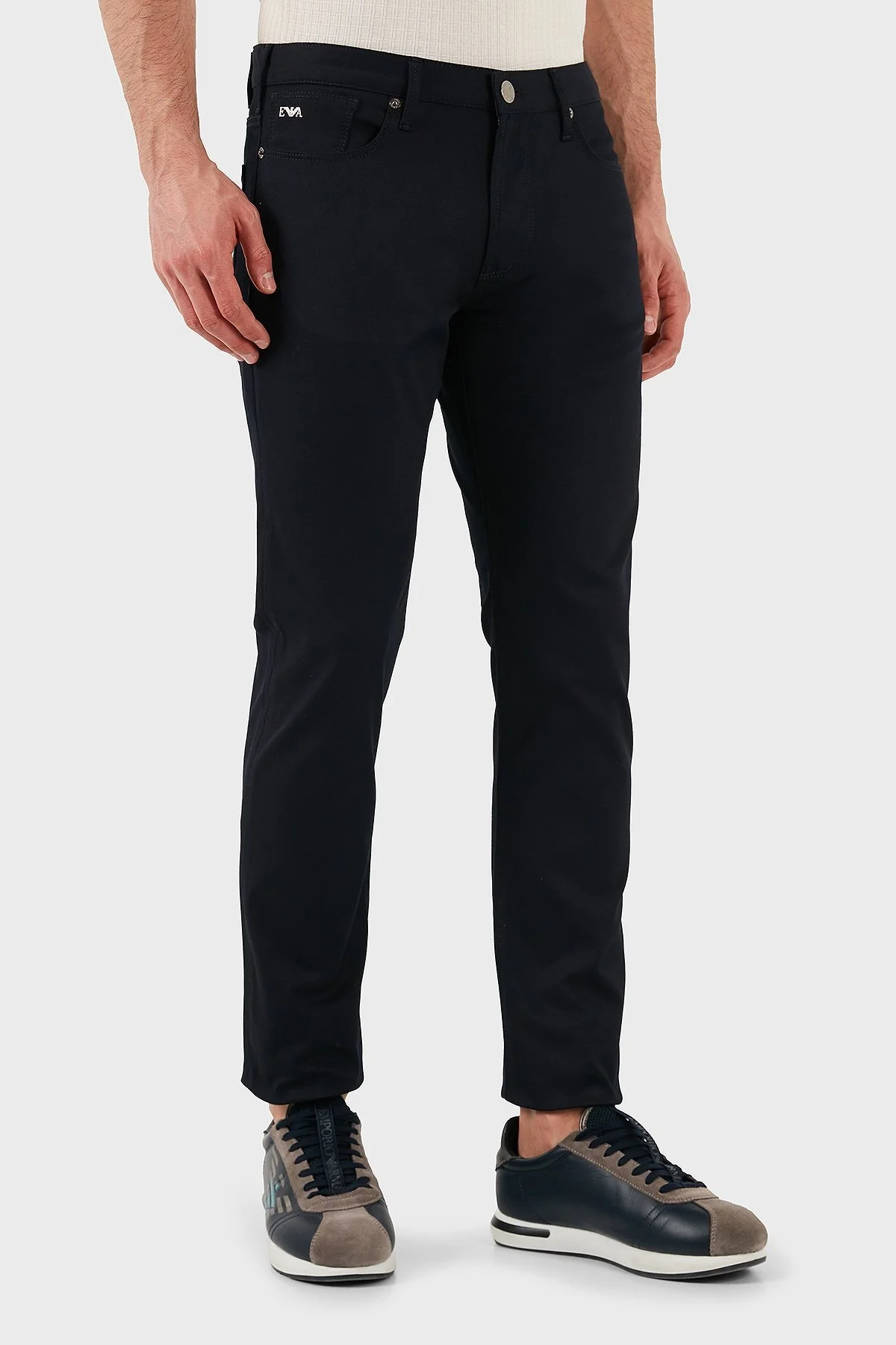 Emporio Armani Pamuklu Slim Fit Normal Bel Dar Paça Jeans Erkek Kot Pantolon EM000121 AF14122 UB118 LACİVERT - 10