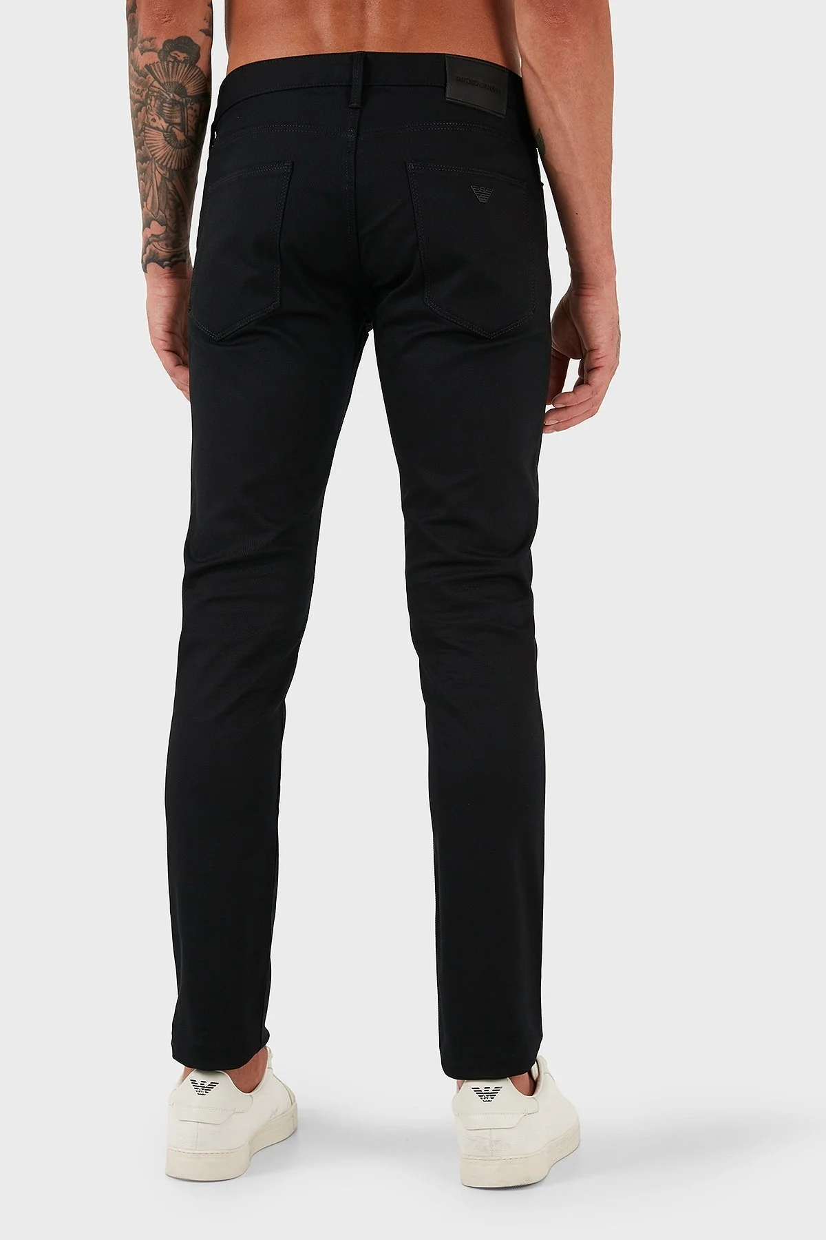 Emporio Armani Pamuklu Slim Fit Normal Bel Dar Paça Jeans Erkek Kot Pantolon EM000121 AF14122 UC001 SİYAH - 5