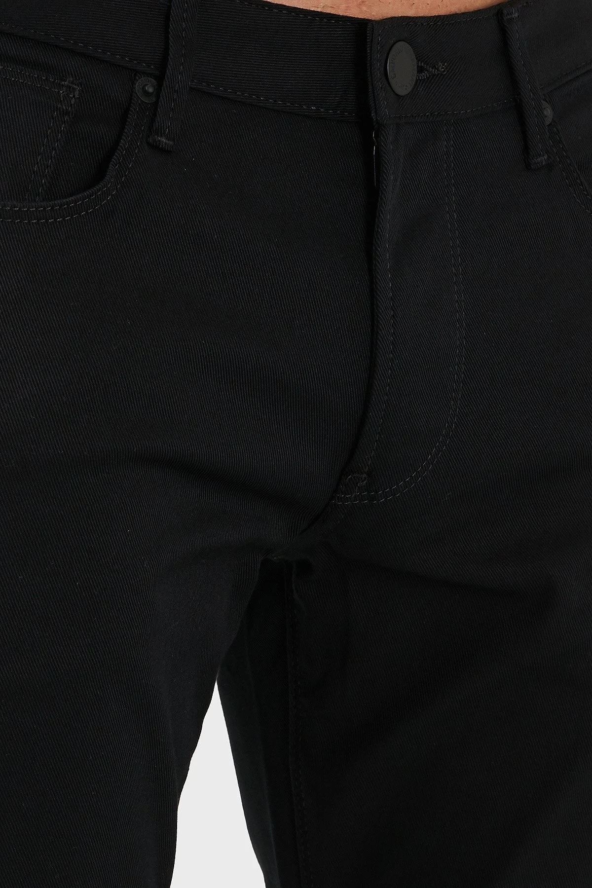 Emporio Armani Pamuklu Slim Fit Normal Bel Dar Paça Jeans Erkek Kot Pantolon EM000121 AF14122 UC001 SİYAH - 6