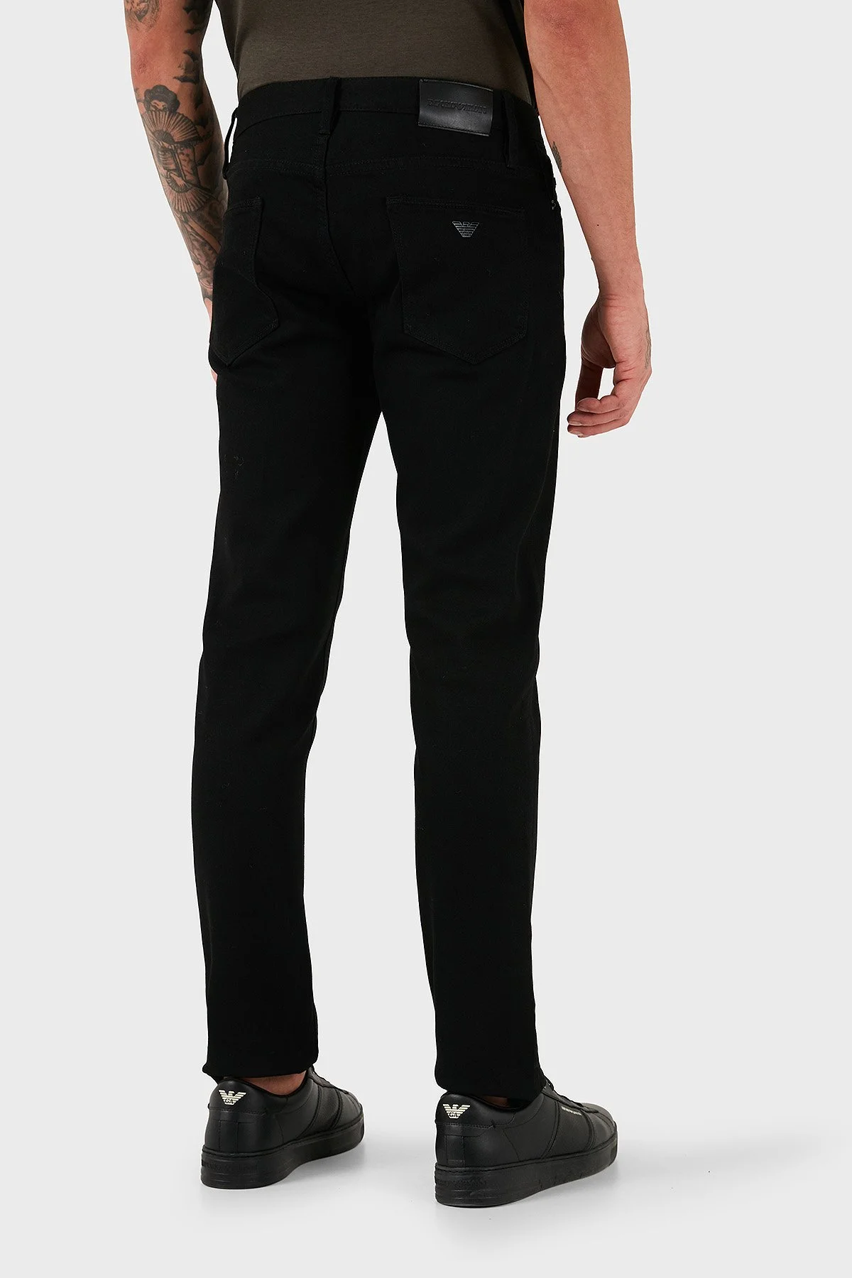 Emporio Armani Pamuklu Slim Fit Normal Bel Düz Paça Erkek Pantolon EM000121 AF19595 MC002 SİYAH - 3
