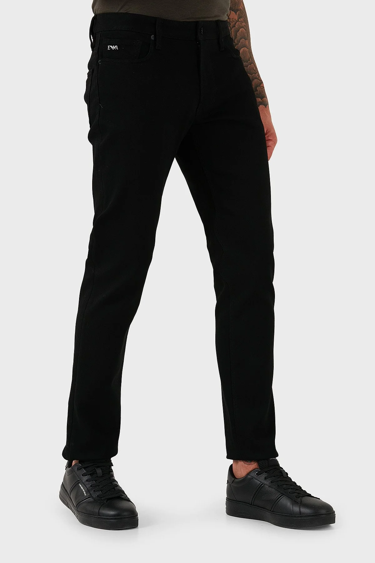 Emporio Armani Pamuklu Slim Fit Normal Bel Düz Paça Erkek Pantolon EM000121 AF19595 MC002 SİYAH - 5